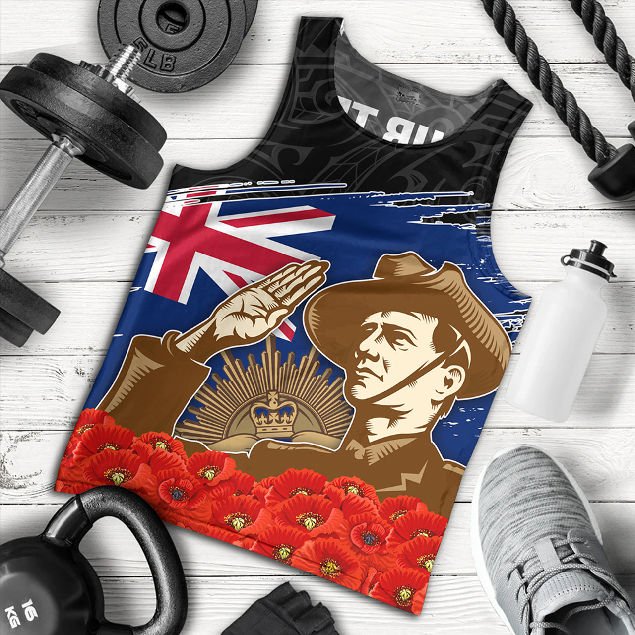 New Zealand Tank Top Custom Remembrance Day The Red Poppy