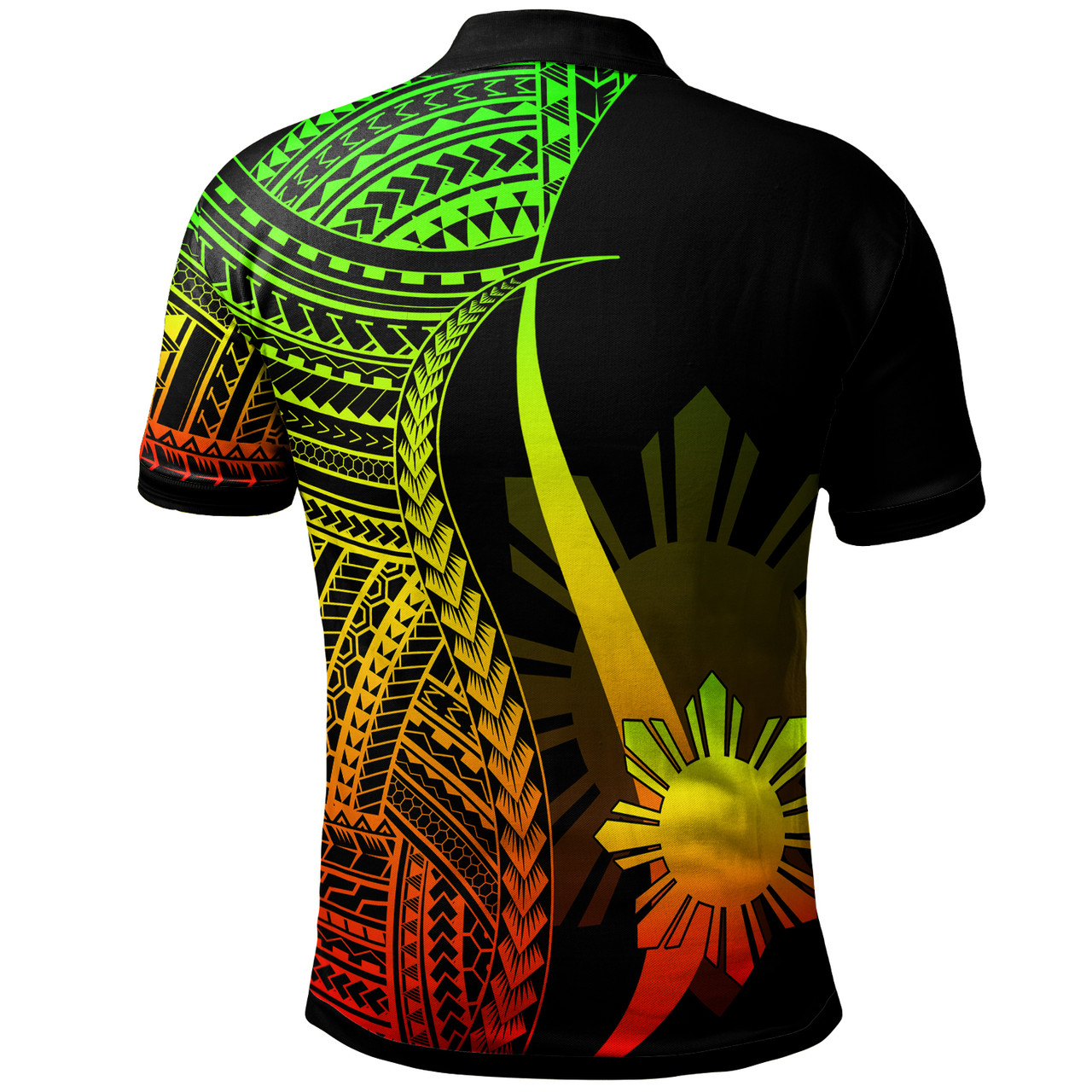 Philippines Custom Personalised Polo Shirt - Polynesian Tentacle Tribal Pattern