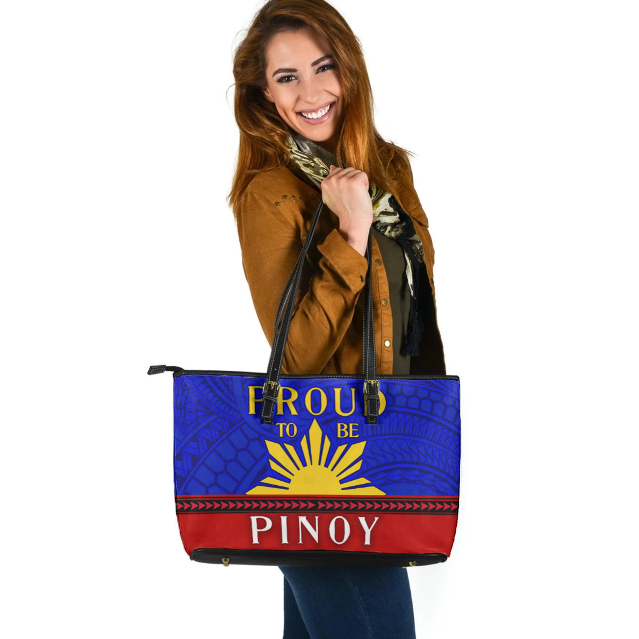 Philippines Filipino Sun And Stars Style Leather Totes