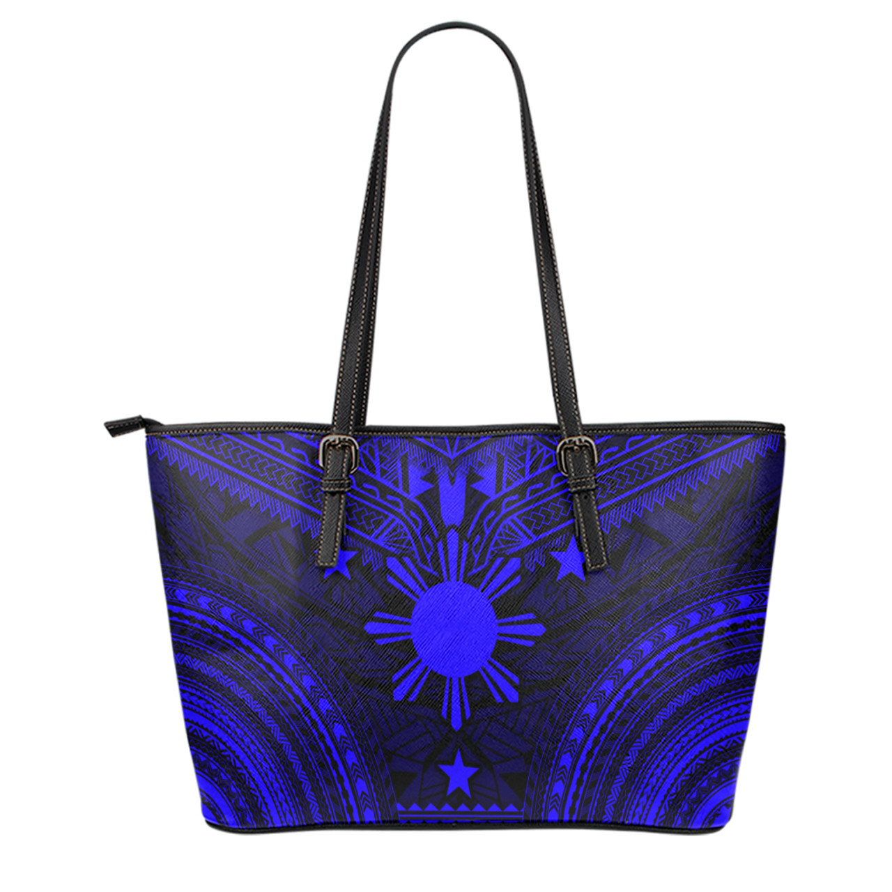 Philippines Filipino Cheif Tattoo Patterns Style Leather Totes