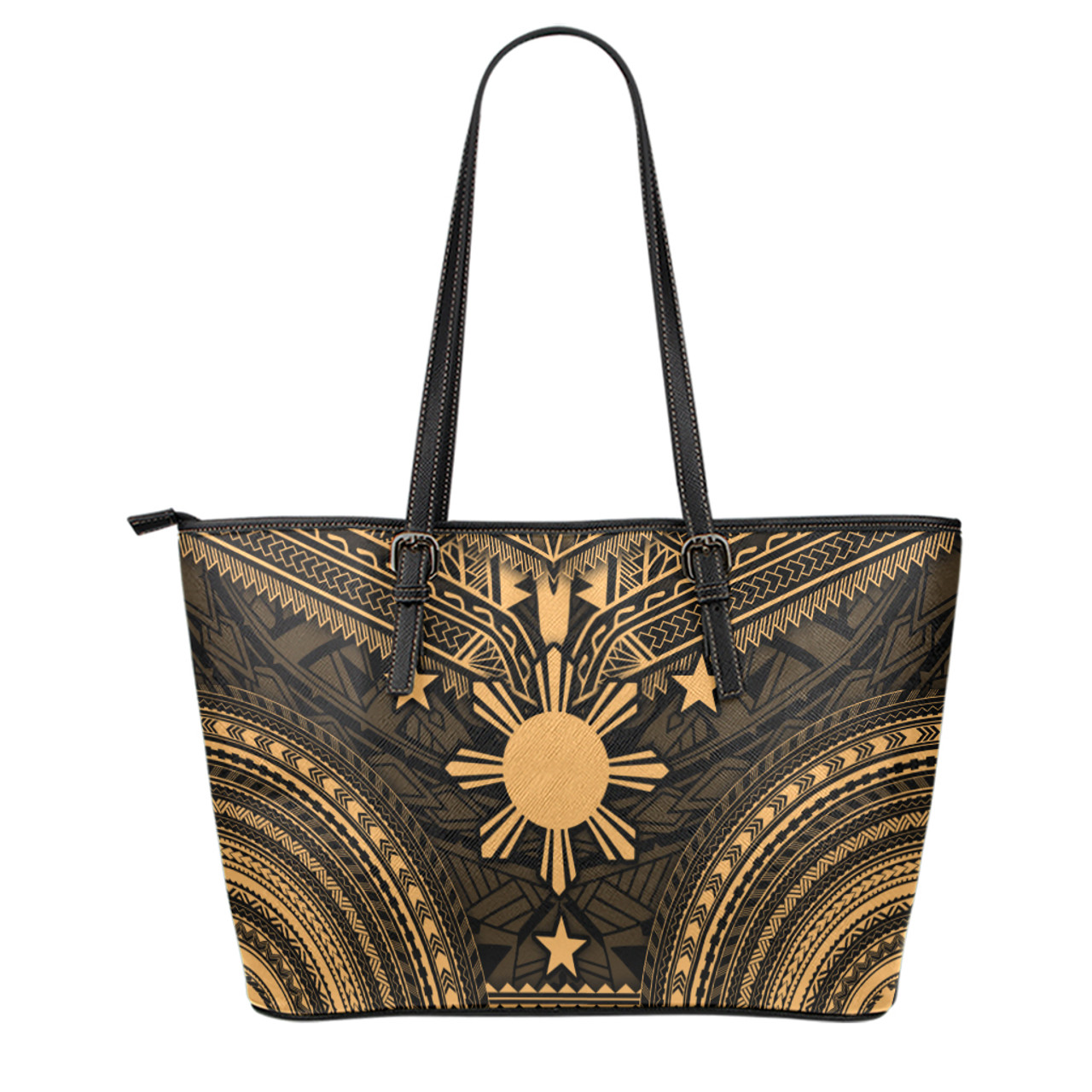 Philippines Filipino Cheif Tattoo Patterns Style Leather Totes