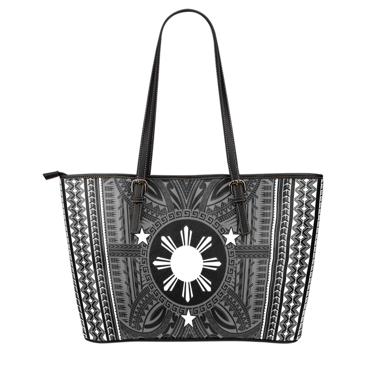 Philippines Filipino Sun Tribal Patterns Leather Totes