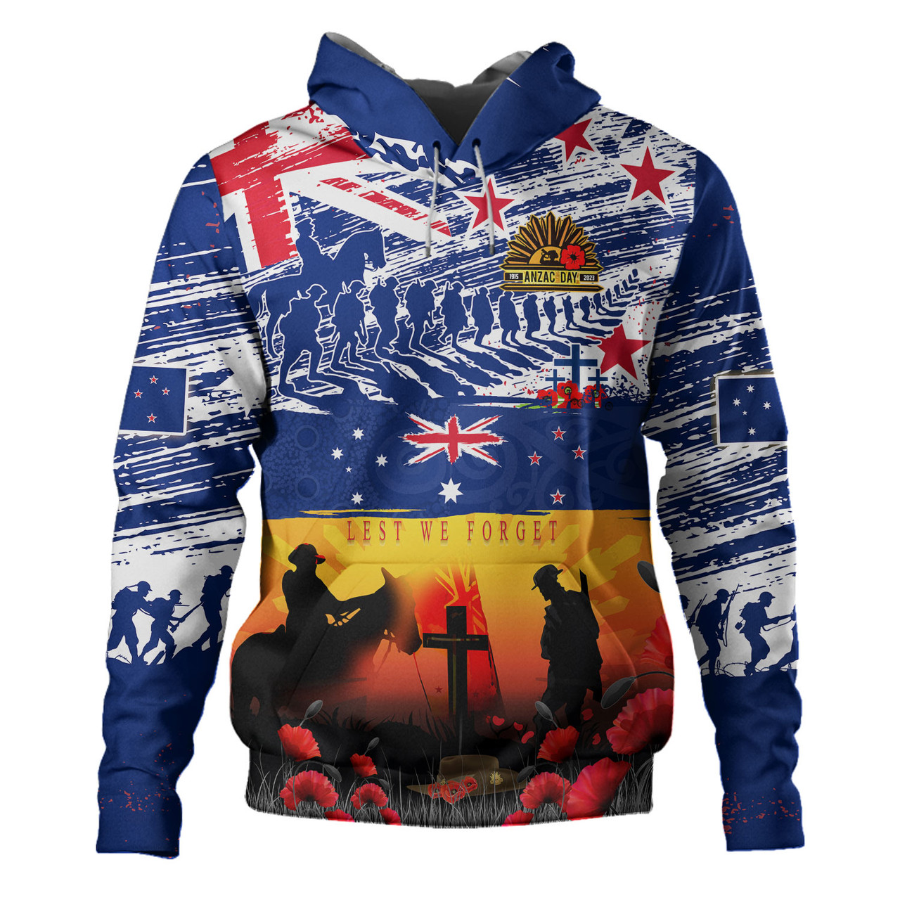 New Zealand Hoodie New Zealand And Australian Army Corps ANZAC Day Commemoration