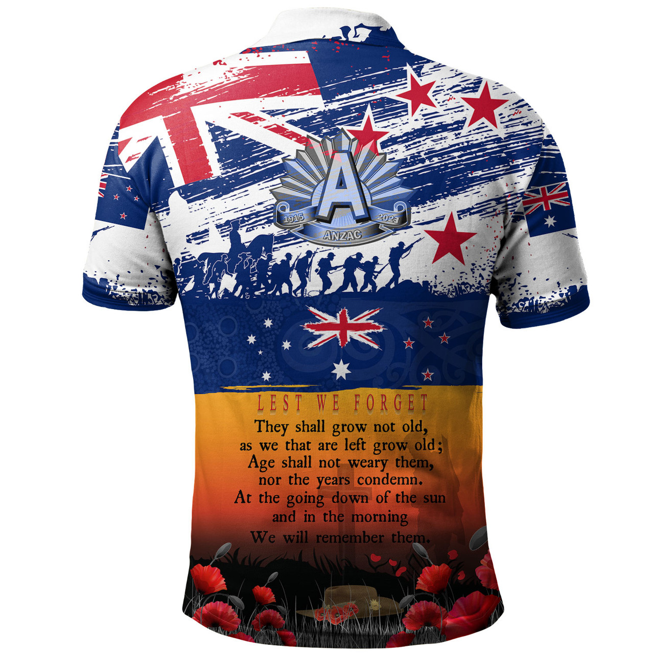 New Zealand Polo Shirt New Zealand And Australian Army Corps ANZAC Day Commemoration