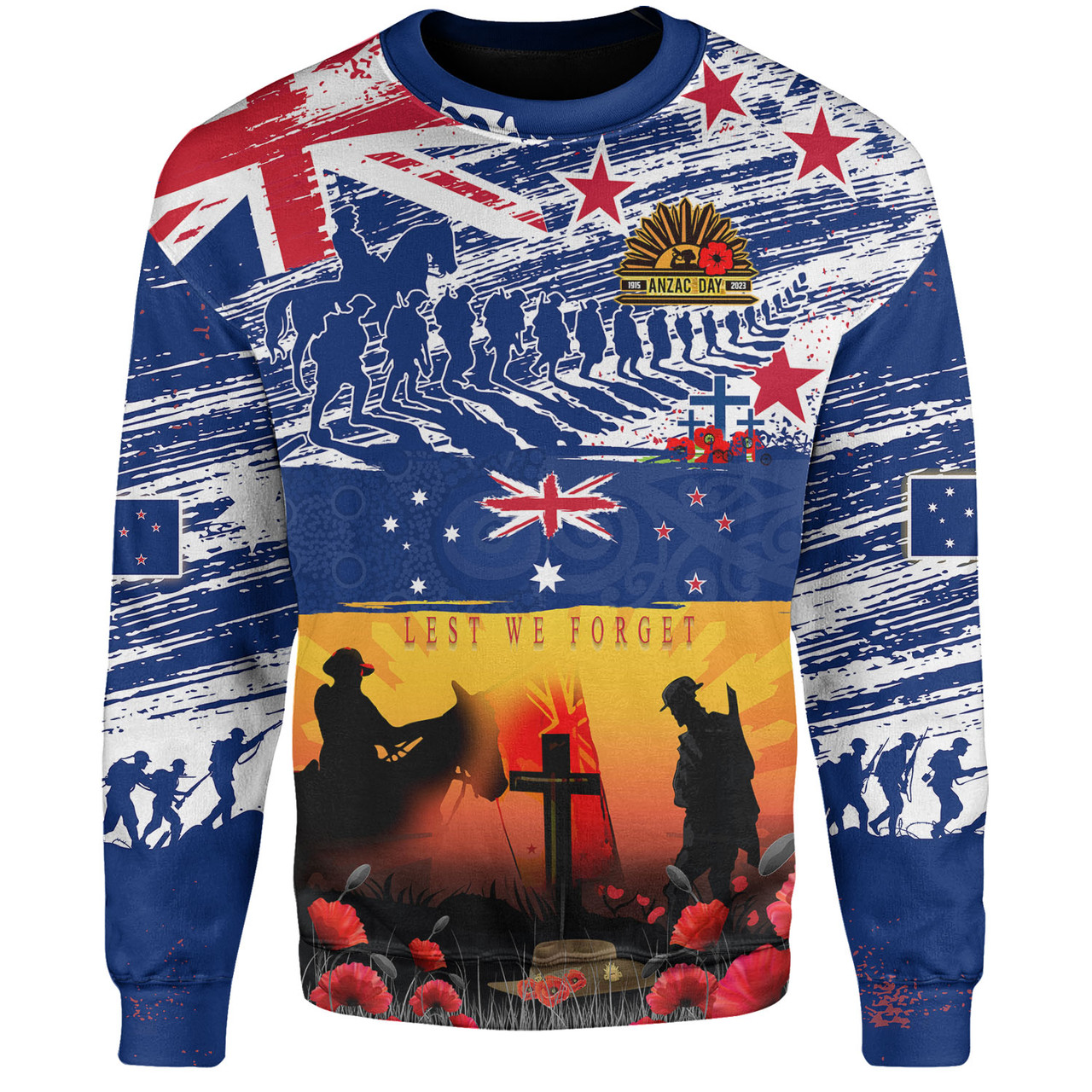 New Zealand Sweatshirt New Zealand And Australian Army Corps ANZAC Day Commemoration