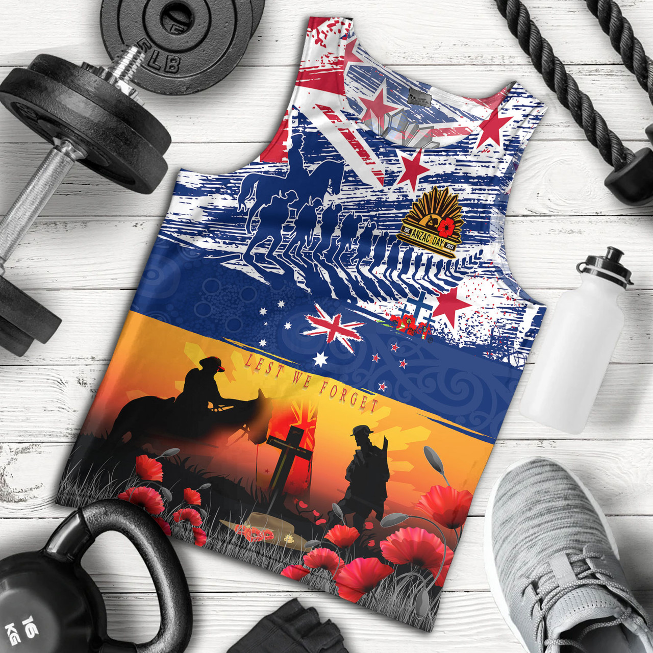 New Zealand Tank Top New Zealand And Australian Army Corps ANZAC Day Commemoration