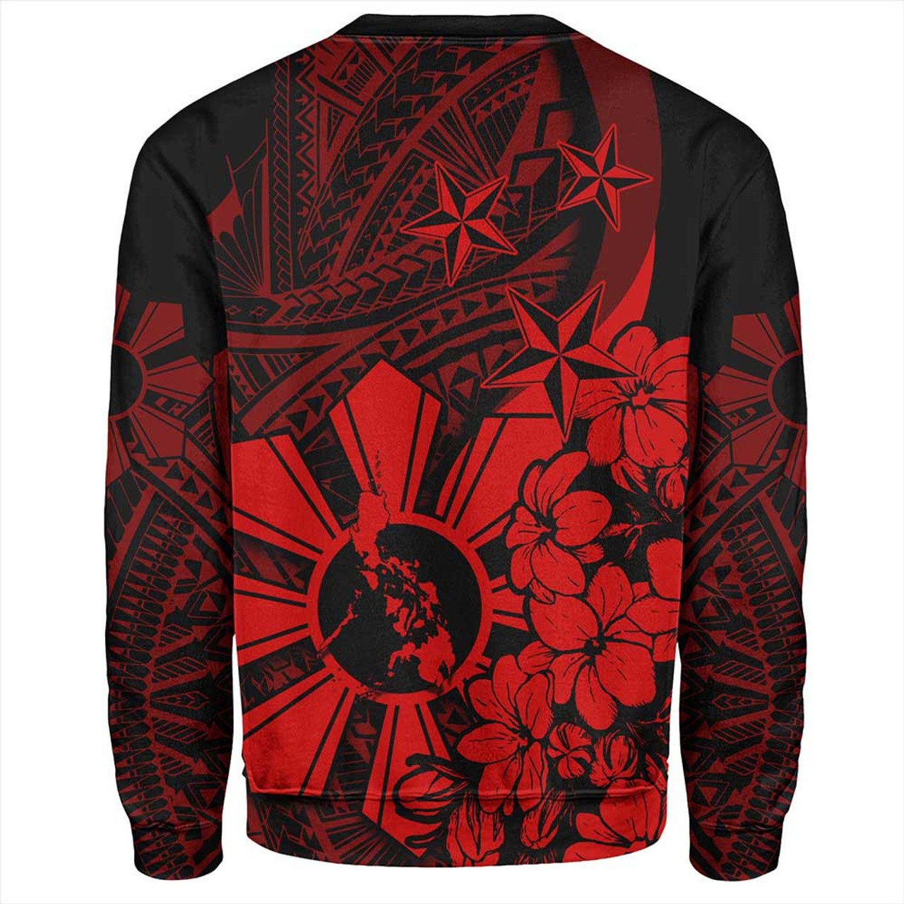 Philippines Sweatshirt Polynesian Pattern Filipino Sampaguita