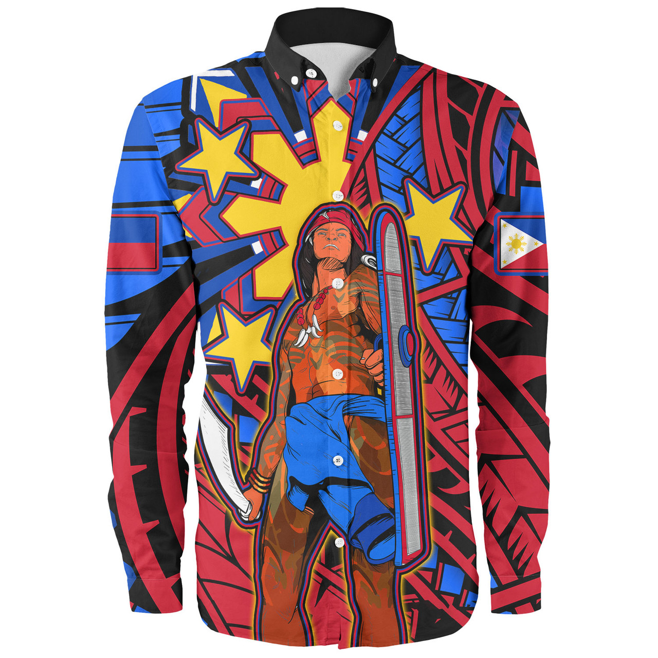 Philippines Long Sleeve Shirt Custom Lapu-Lapu The Legendary Filipino Hero