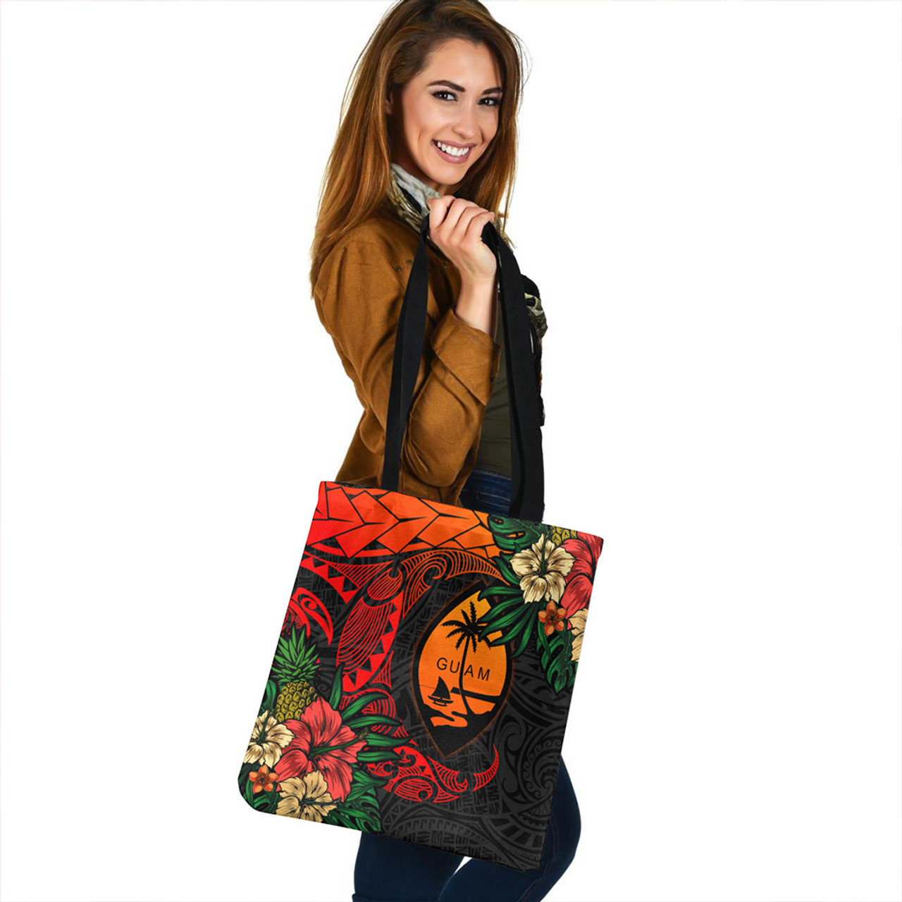 Guam Tote Bag Polynesian Turtle Tropical