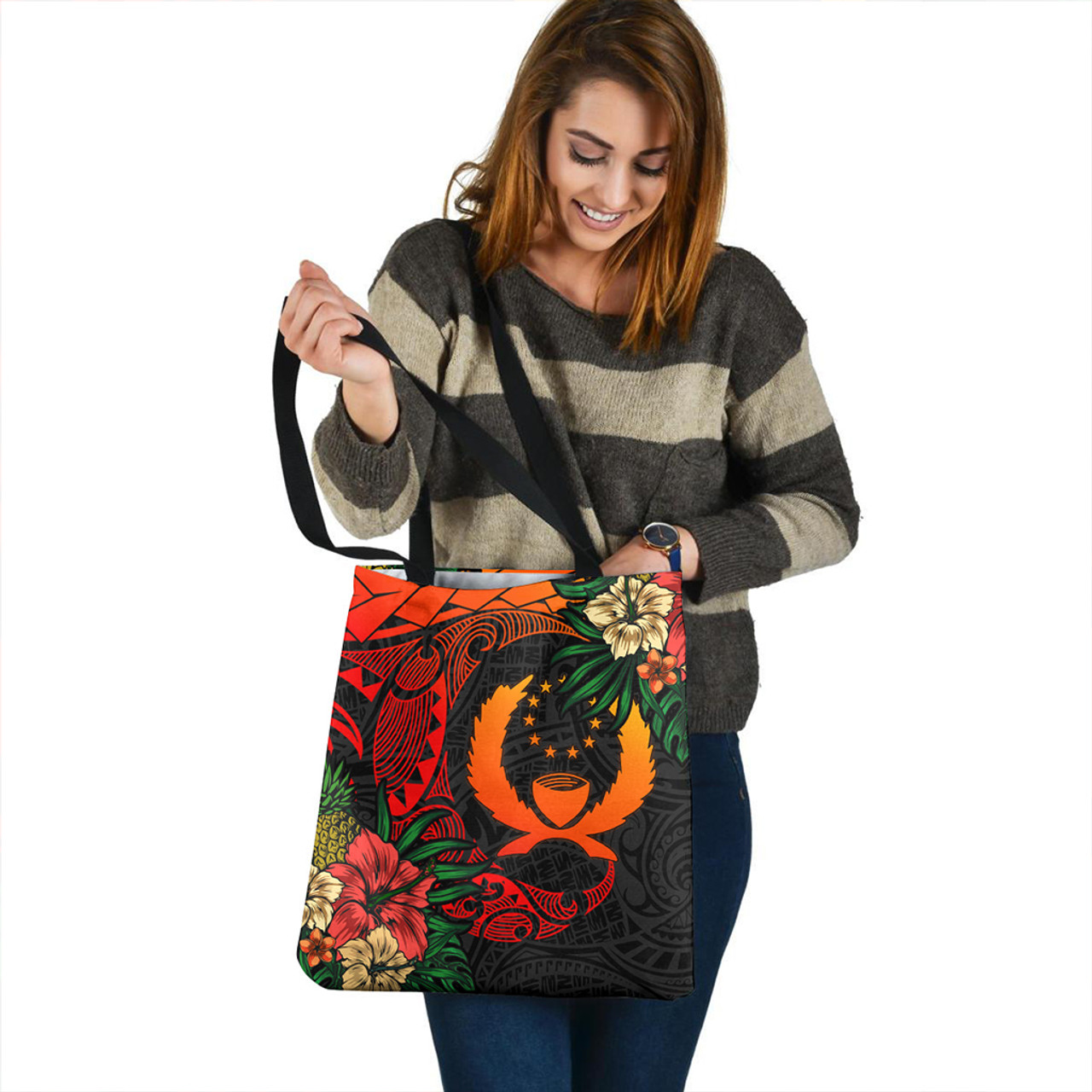 Pohnpei Tote Bag Polynesian Turtle Tropical