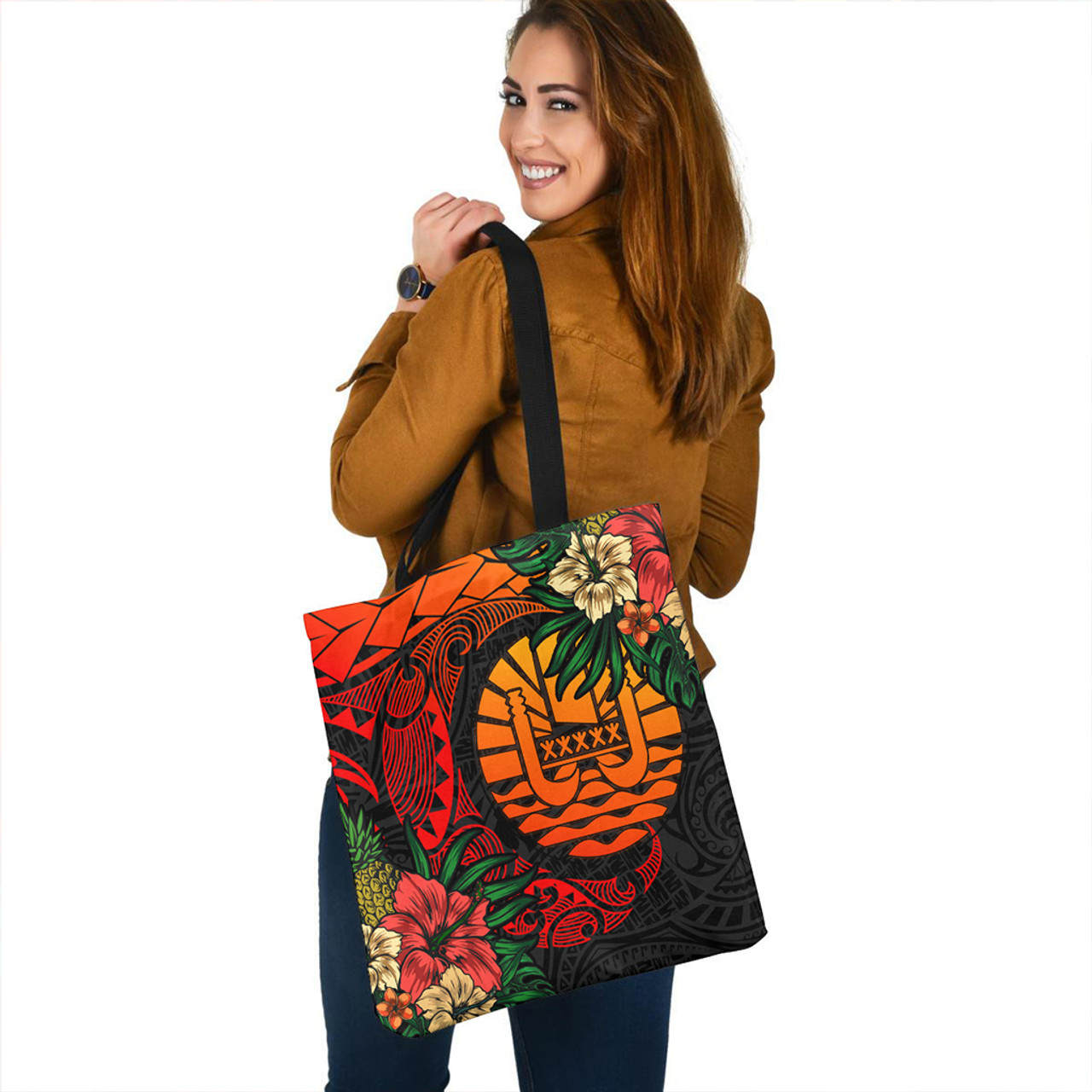 Tahiti Tote Bag Polynesian Turtle Tropical