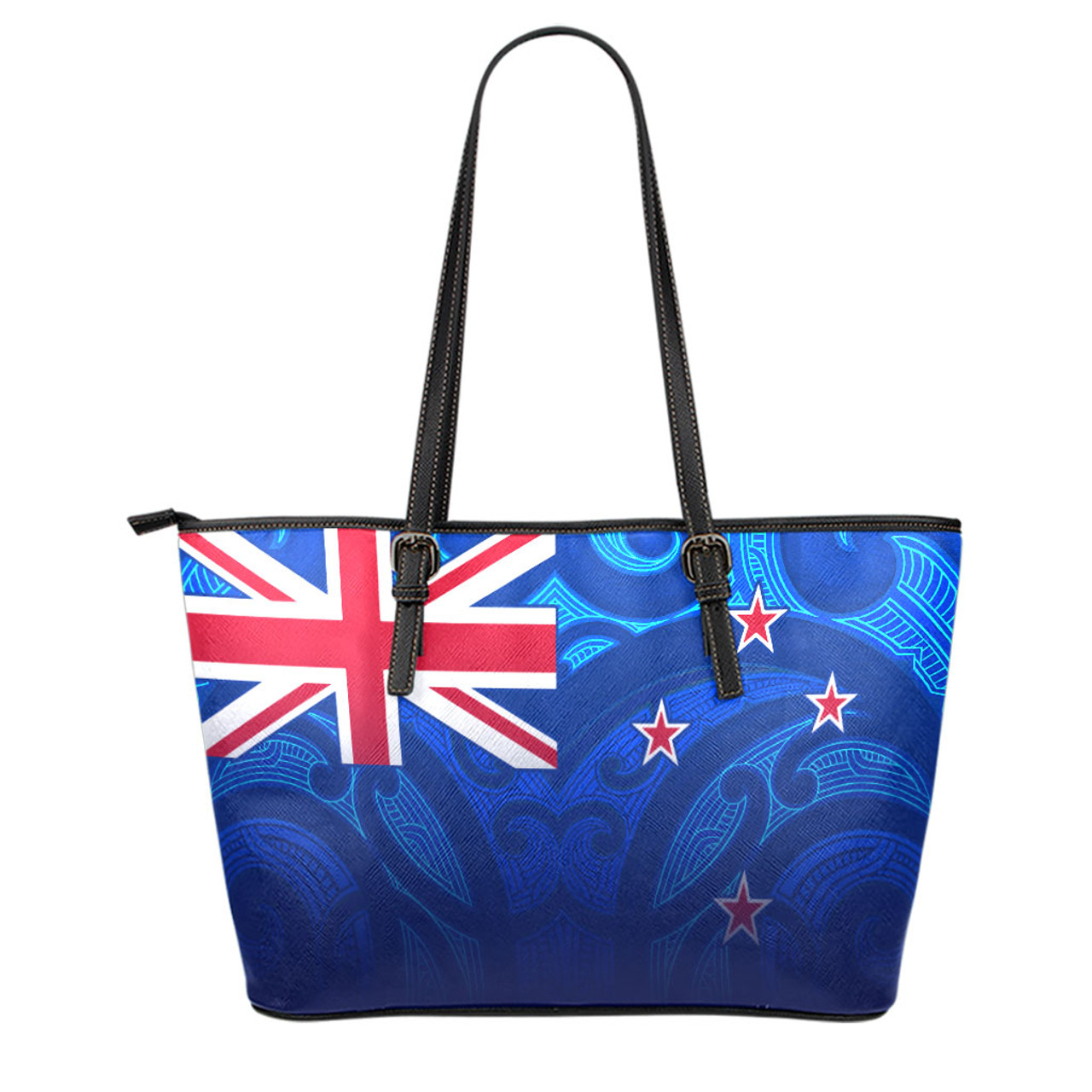 New Zealand Leather Totes NZ Flag Maori Patterns