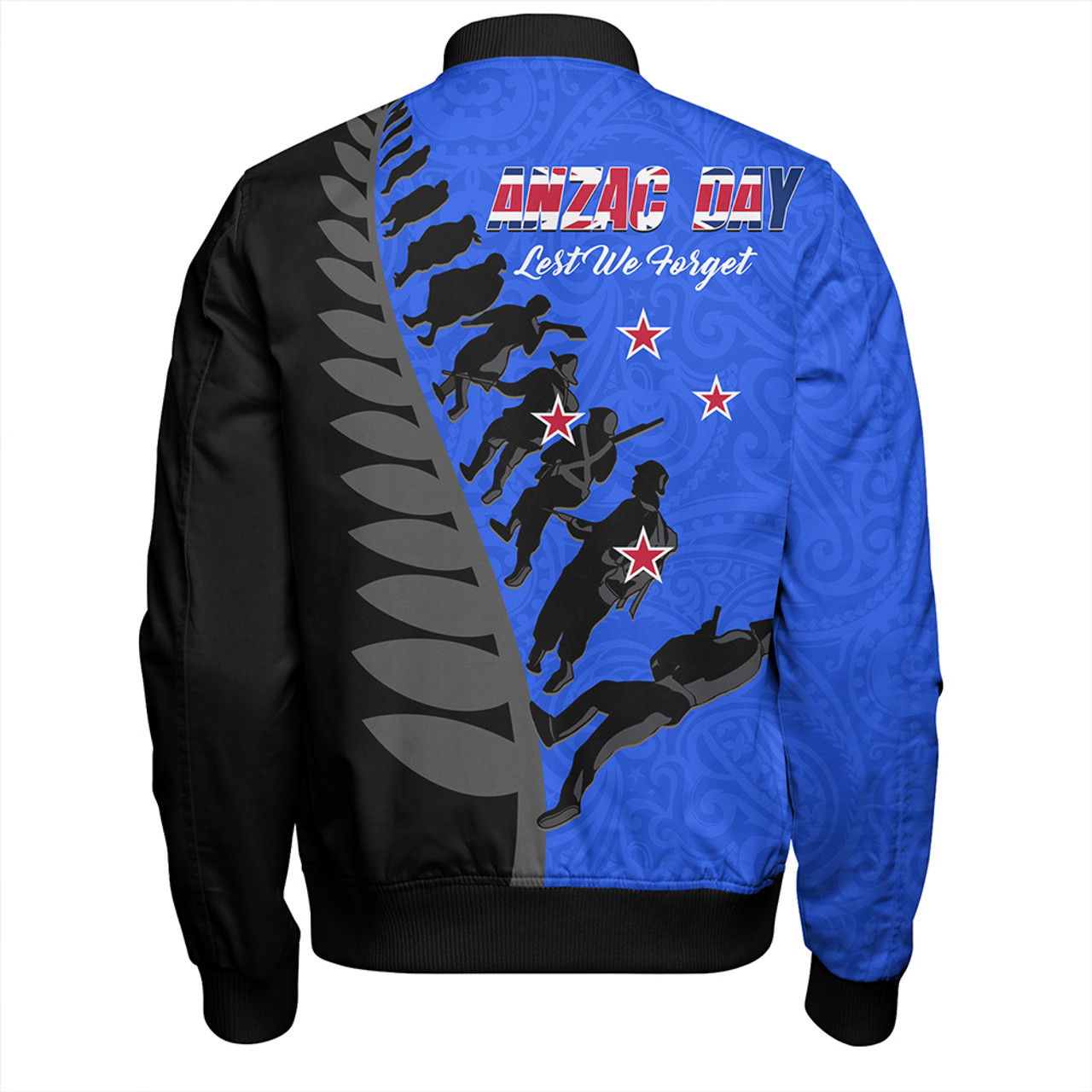 New Zealand Bomber Jacket Maori Tribal Anzac Day Lest We Forget