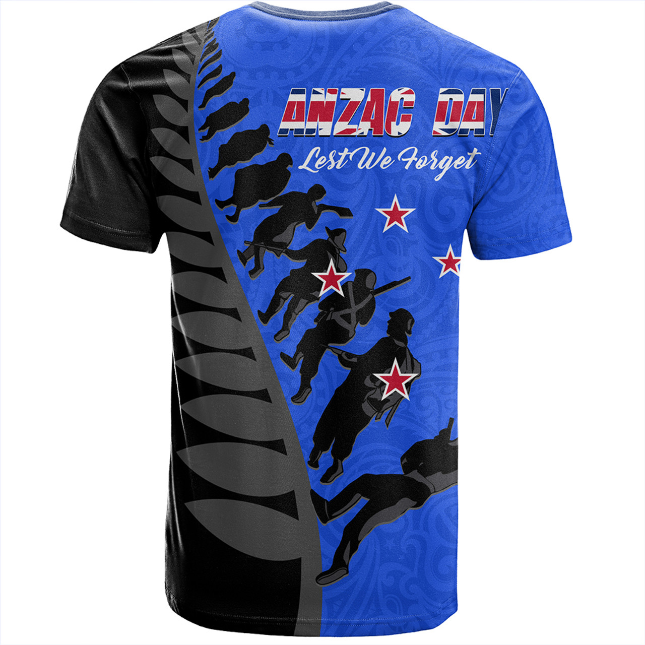 New Zealand T-Shirt Maori Tribal Anzac Day Lest We Forget