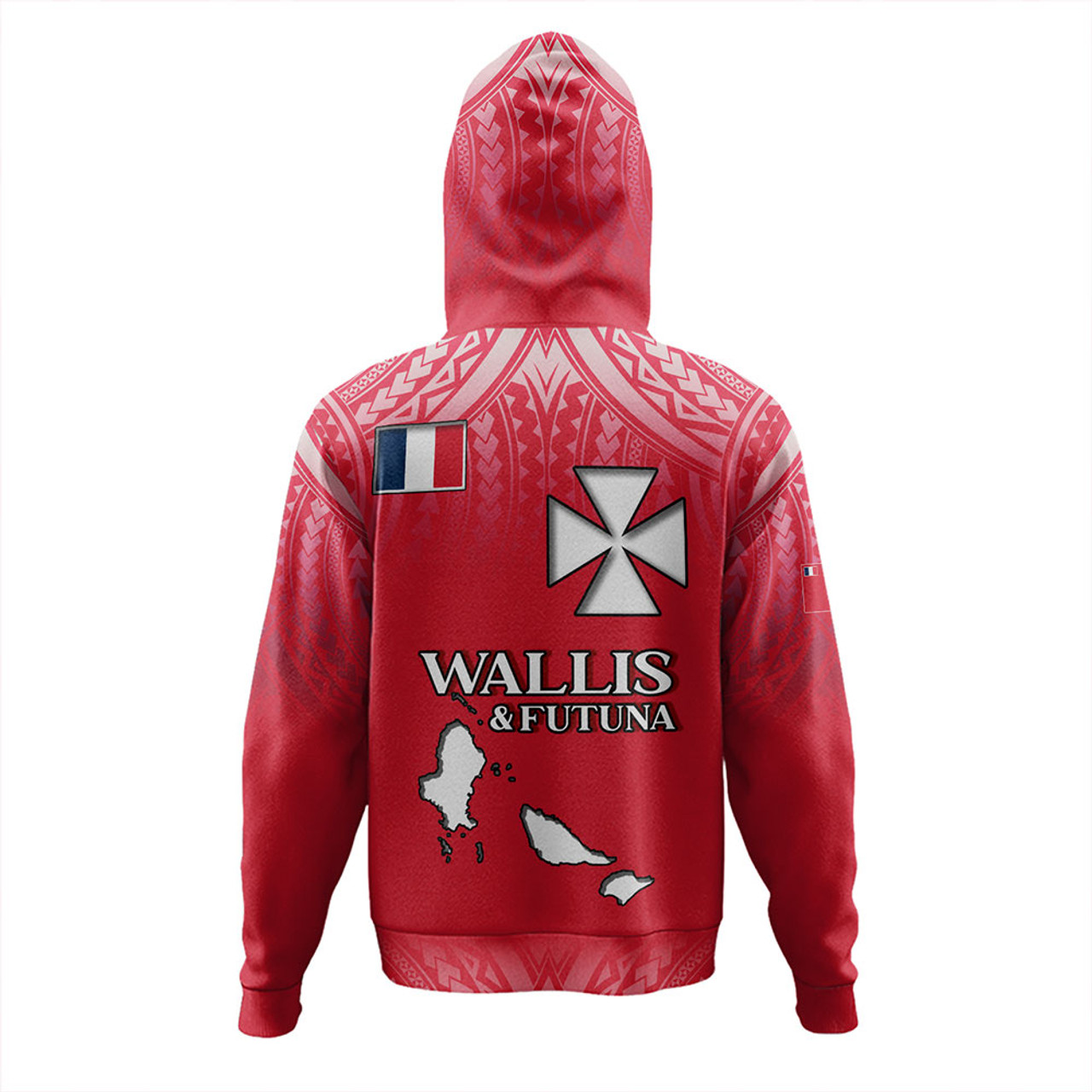 Wallis And Futuna Hoodie Flag Color With Traditional Patterns