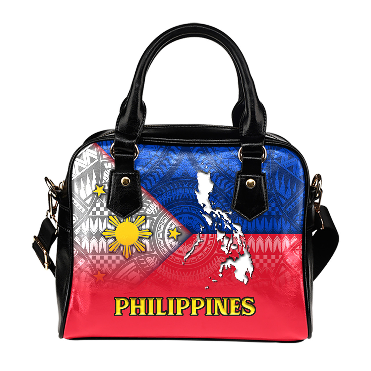 Philippines Filipinos Map And Flag Color Style Shoulder Handbag