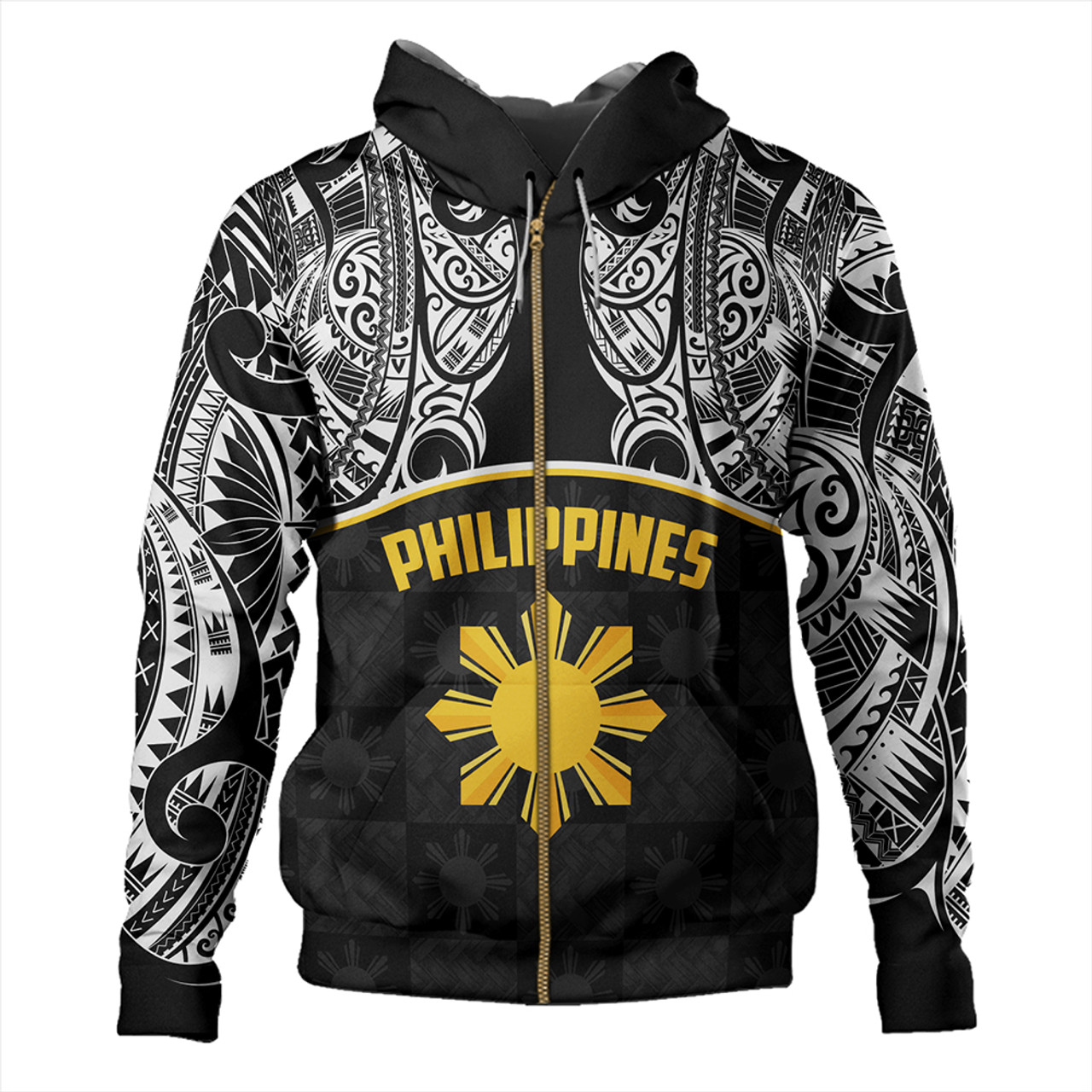 Philippines Filipinos Hoodie Tribal Polynesian Demodern Style
