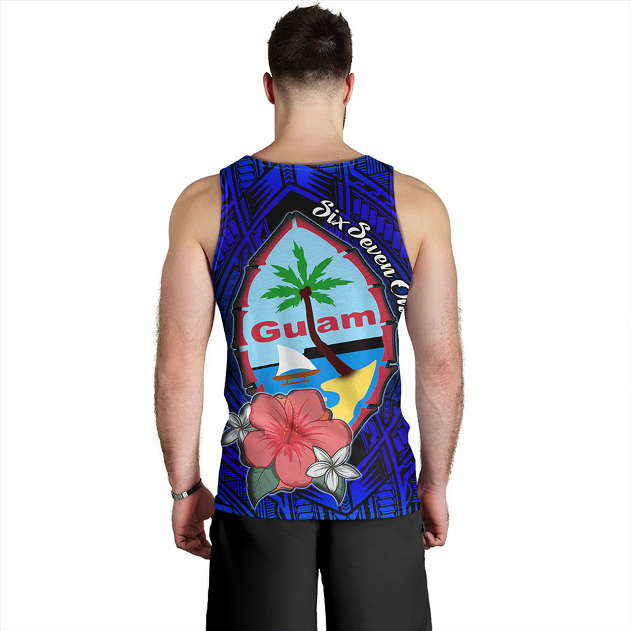 Guam Tank Top Hibiscus Flowers With Seal