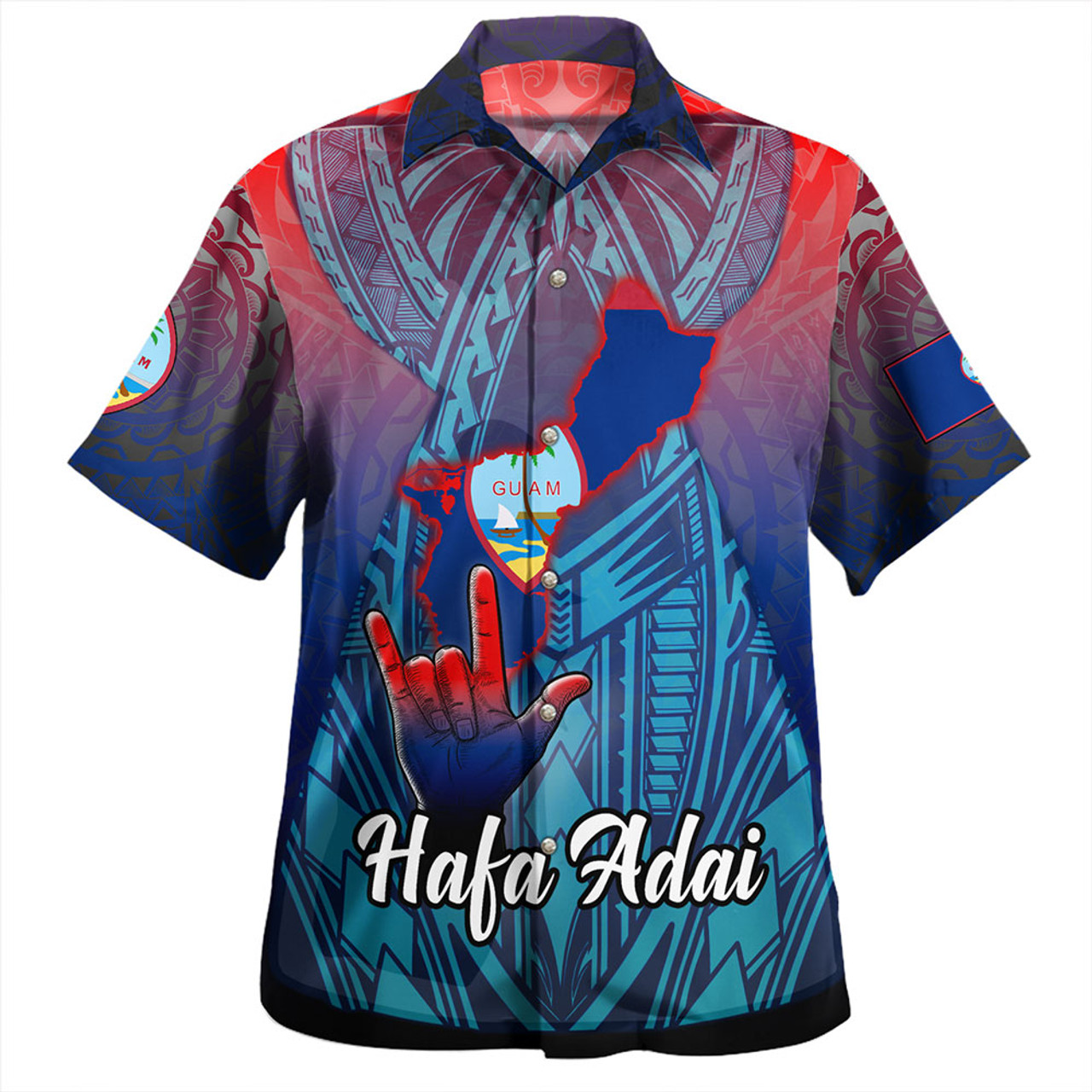 Guam Hawaiian Shirt Hafa Adai From Guam Style