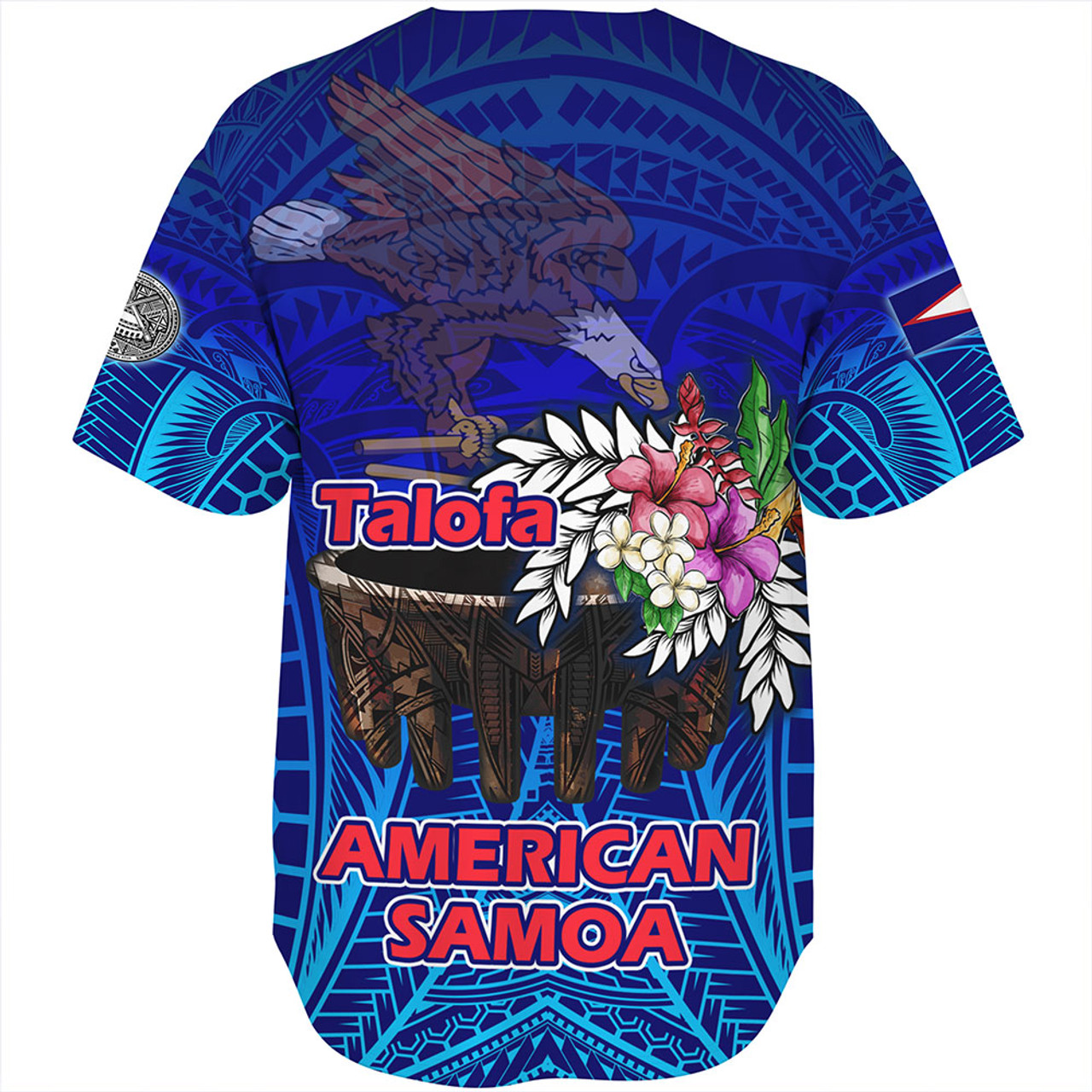 American Samoa Baseball Shirt Talofa American Samoa Kava Bowl