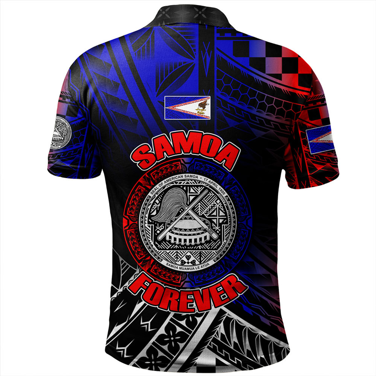 American Samoa Polo Shirt Always In Gods Arms
