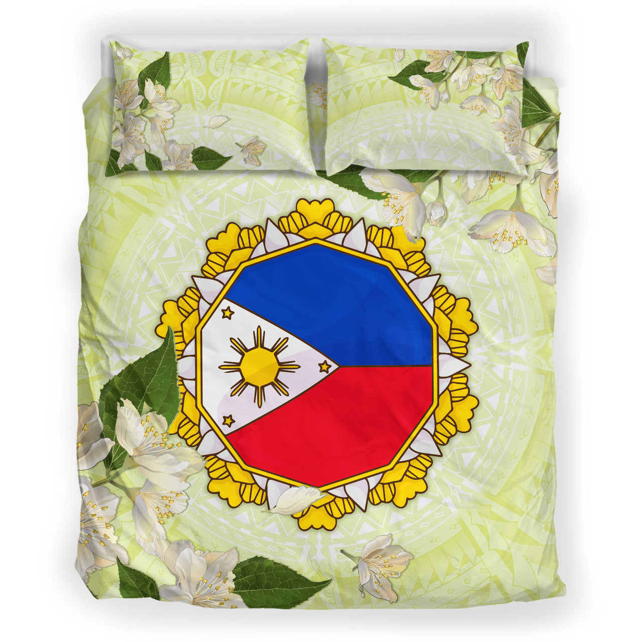 Philippines Filipino Bedding Set Filipino Sun And Jasmine Flowers