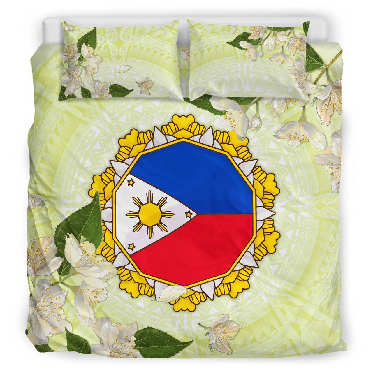 Philippines Filipino Bedding Set Filipino Sun And Jasmine Flowers