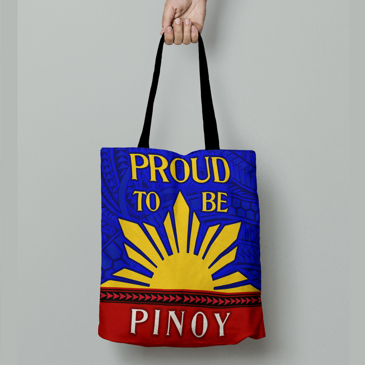 Philippines Filipino Sun And Stars Style Tote Bags