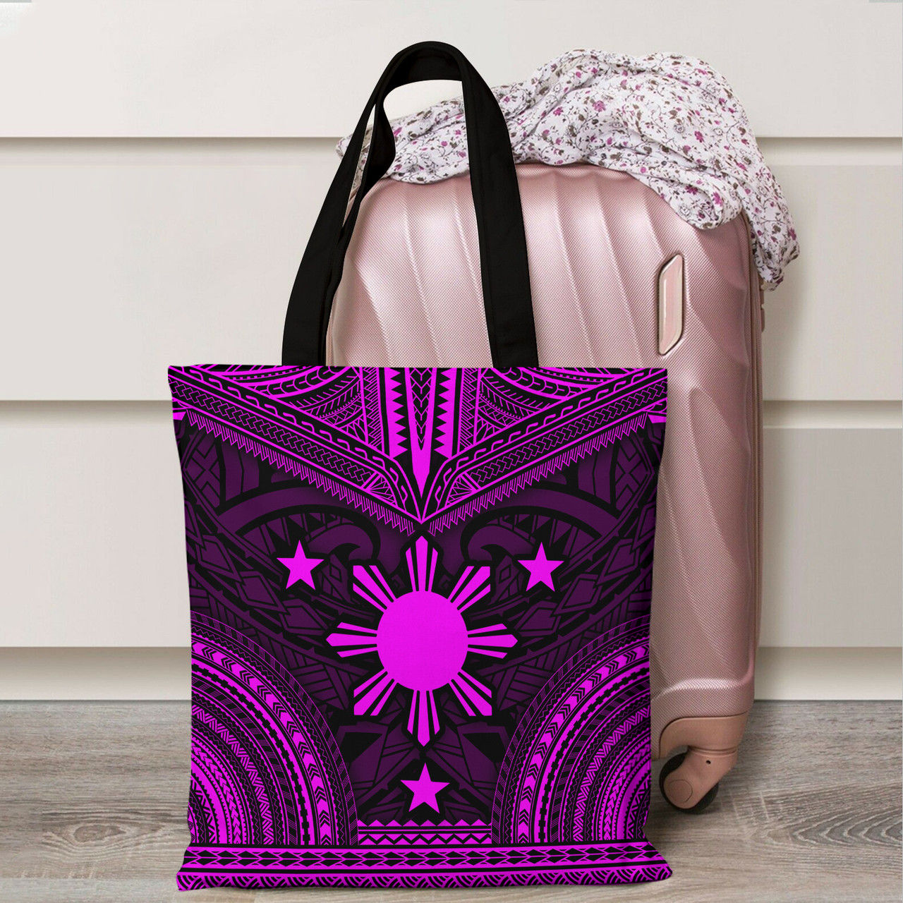 Philippines Filipino Cheif Tattoo Patterns Style Tote Bags