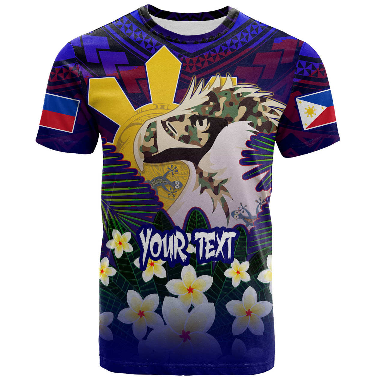 Philippines Filipinos T-Shirt Custom Philippine Sun And Eagles Summer Vibes