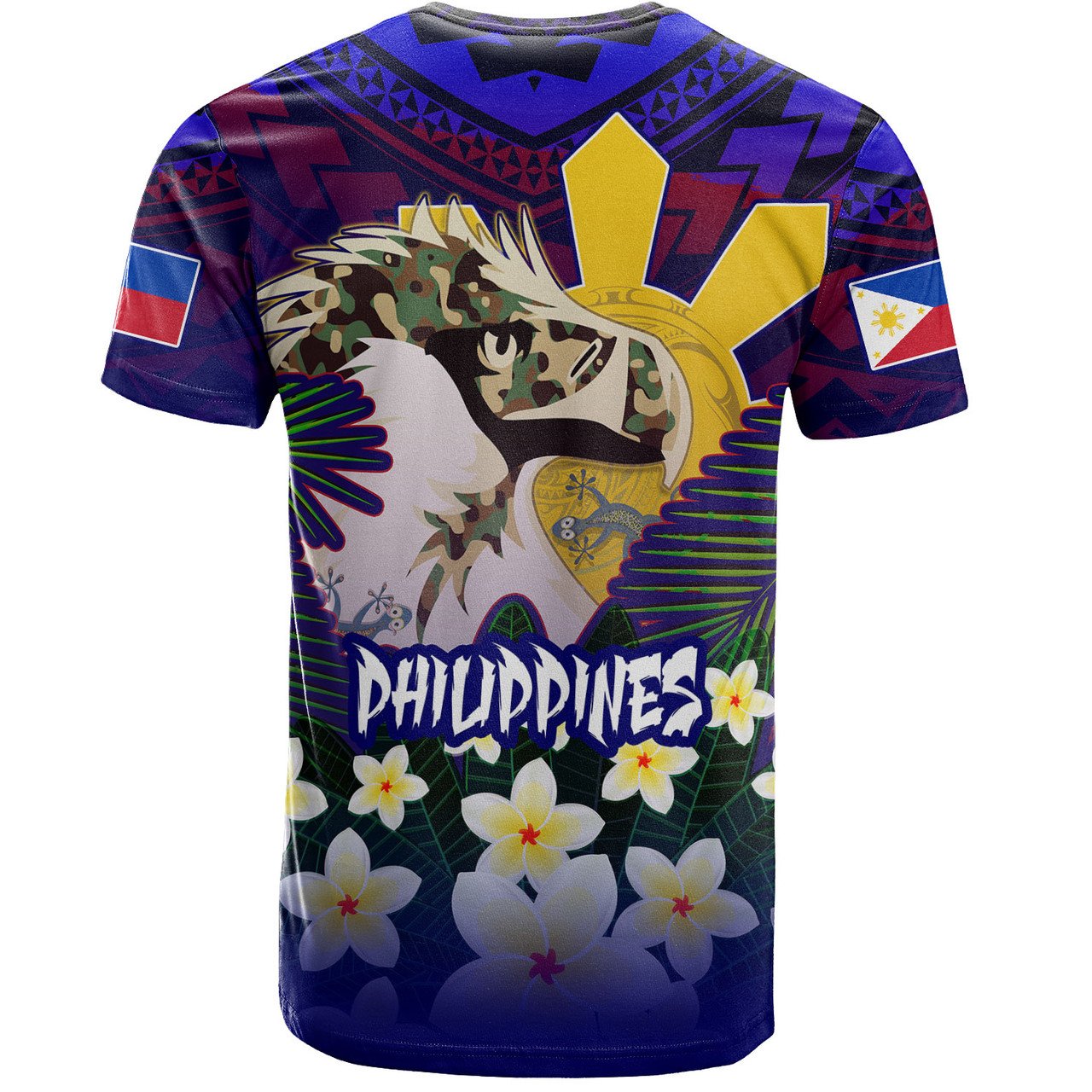 Philippines Filipinos T-Shirt Custom Philippine Sun And Eagles Summer Vibes