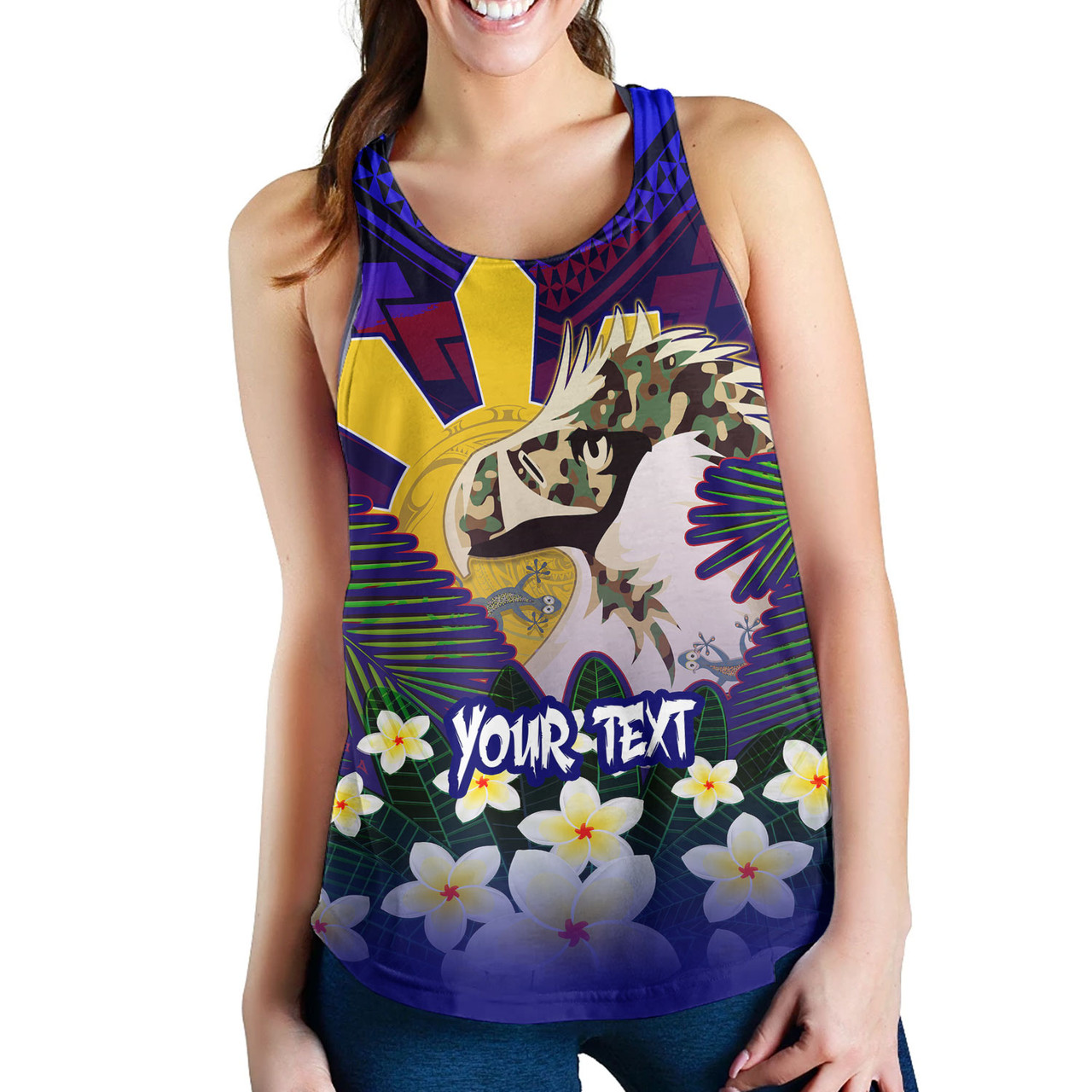 Philippines Filipinos Women Tank Custom Philippine Sun And Eagles Summer Vibes