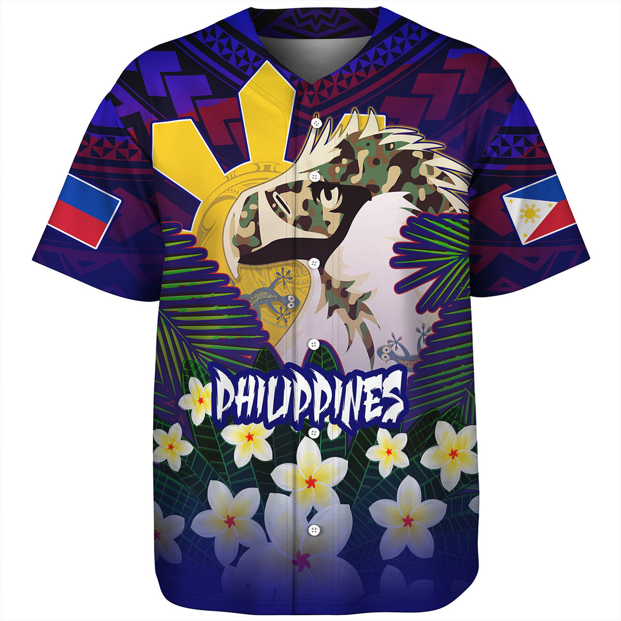 Philippines Filipinos Baseball Shirt Custom Philippine Sun And Eagles Summer Vibes