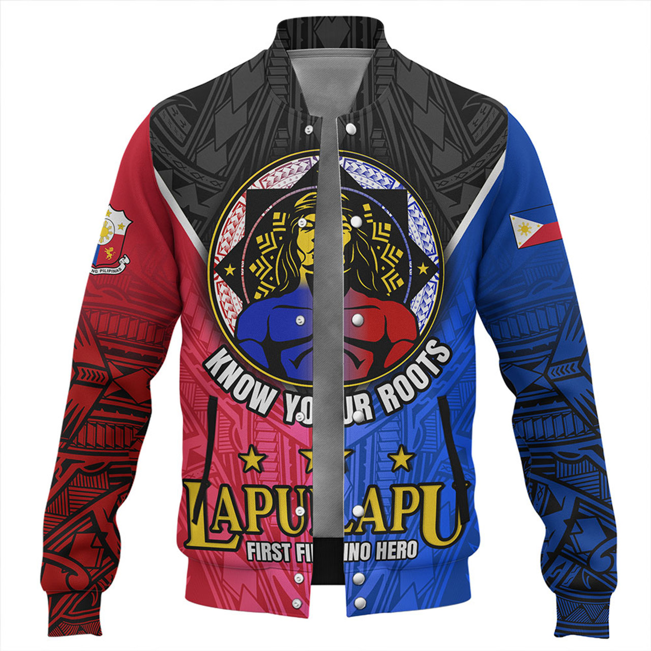 Philippines Filipinos Baseball Jacket Lapu-Lapu First Filipino Hero
