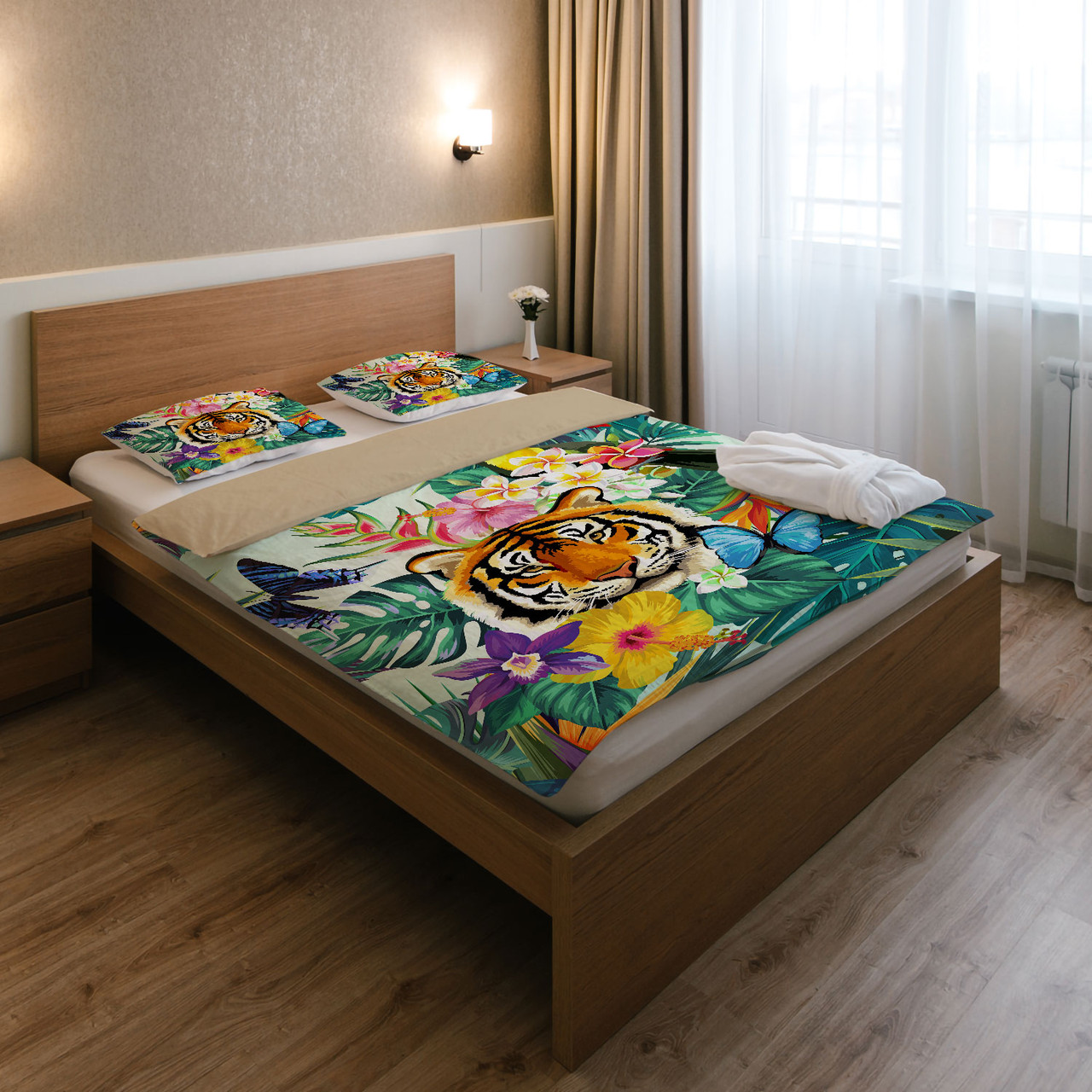 Polynesian Bedding Set - Tiger Tropical Life Summer Vibes Bedding Set