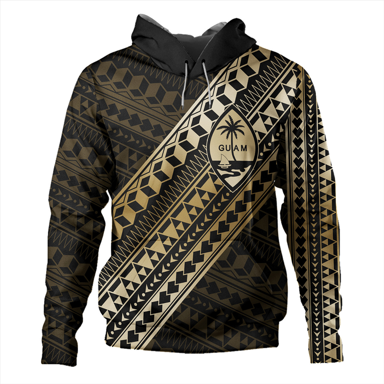 Guam Hoodie Tribal Tattoo Style