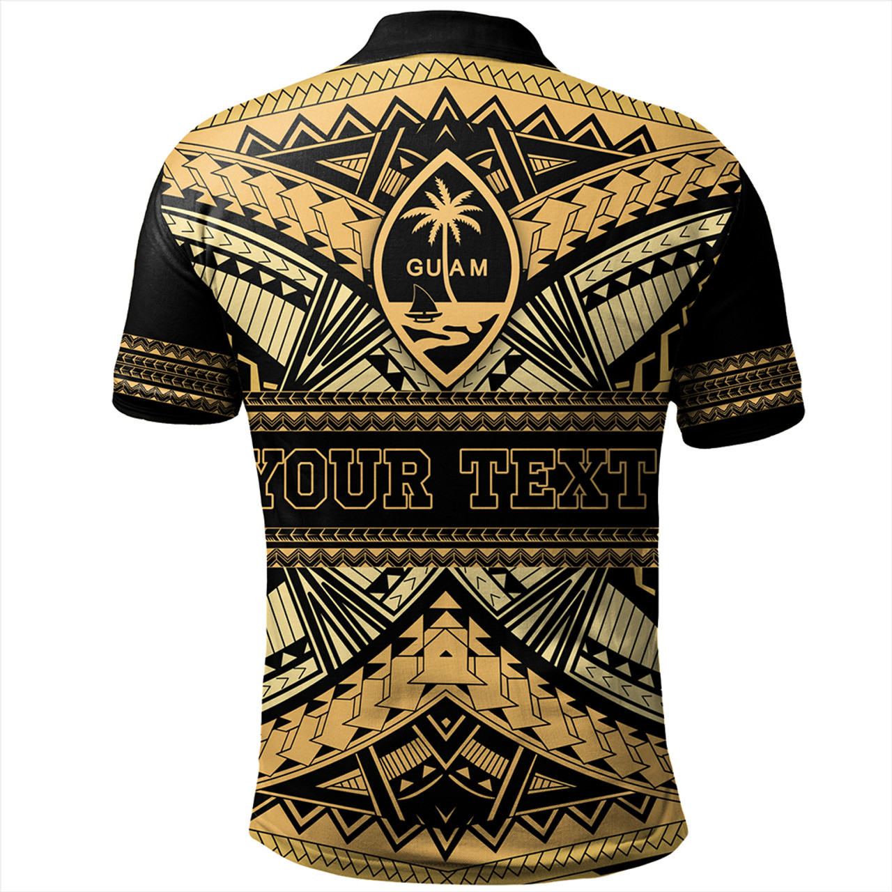 Guam Polo Shirt Custom Micronesian Gold Luxury Style