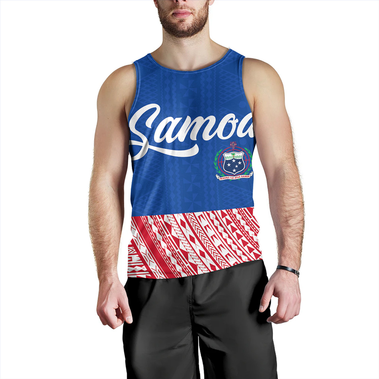 Samoa Tank Top Tribal Polynseian Simple Style