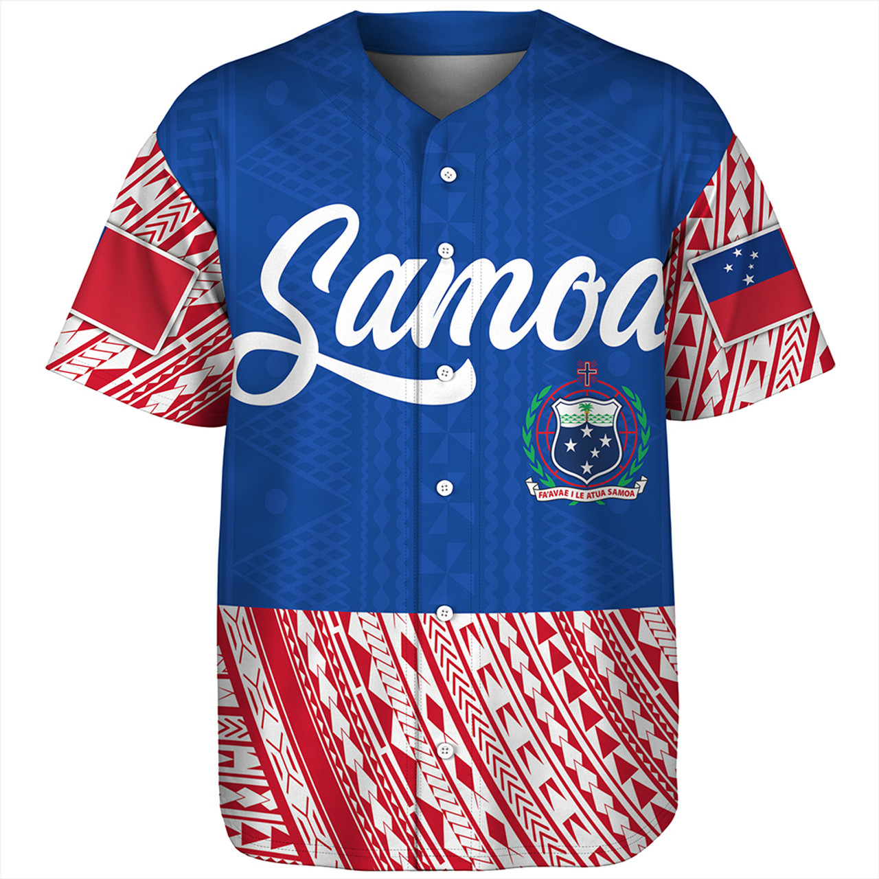 Samoa Baseball Shirt Tribal Polynseian Simple Style