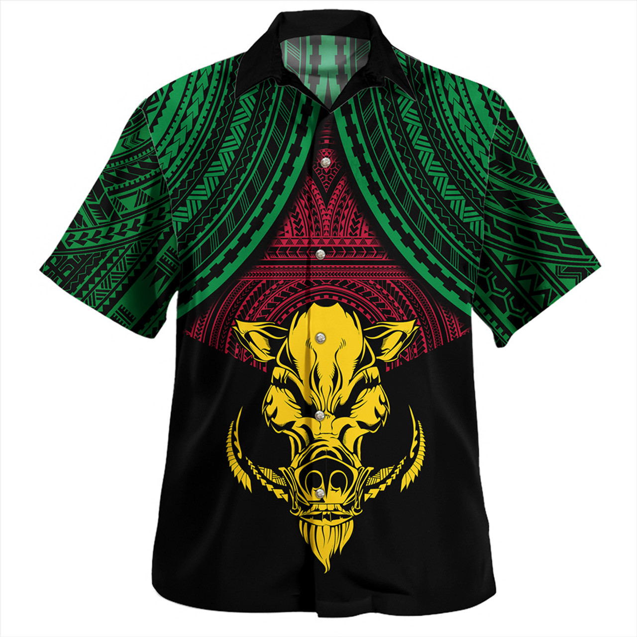 Vanuatu Hawaiian Shirt Coat Of Arms Tribal