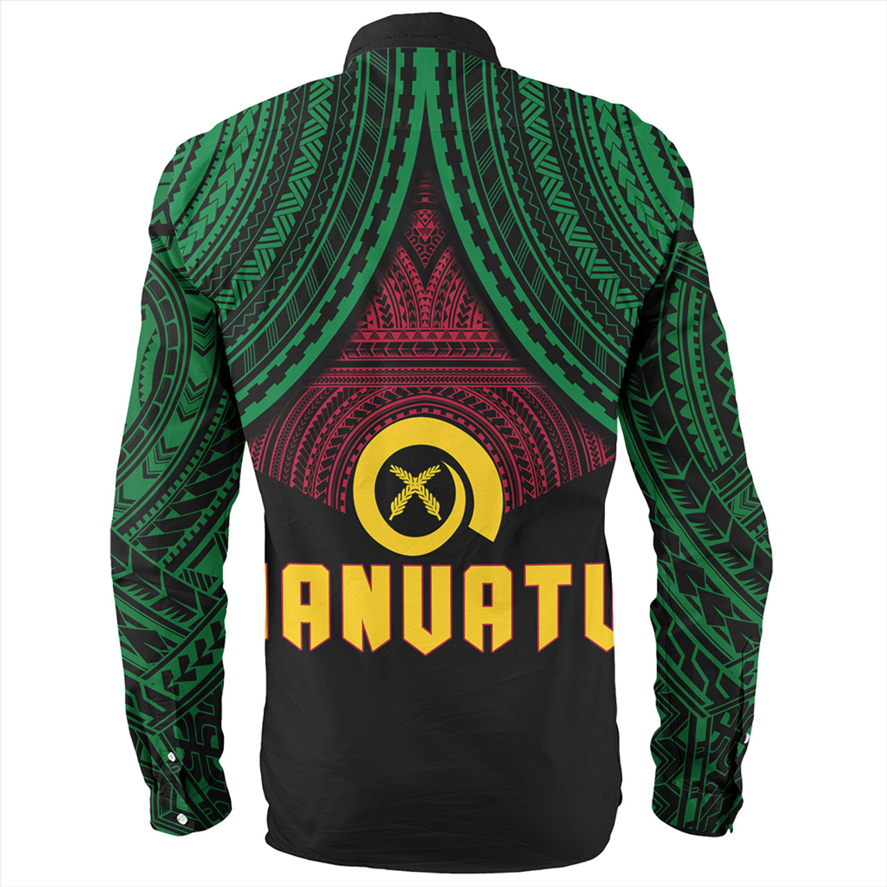 Vanuatu Long Sleeve Shirt Coat Of Arms Tribal