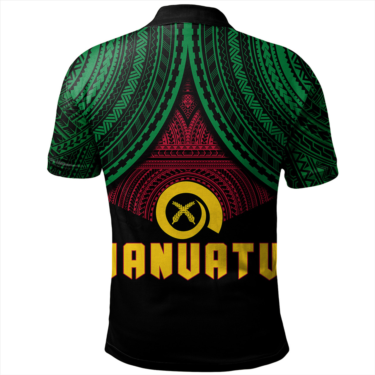 Vanuatu Polo Shirt Coat Of Arms Tribal