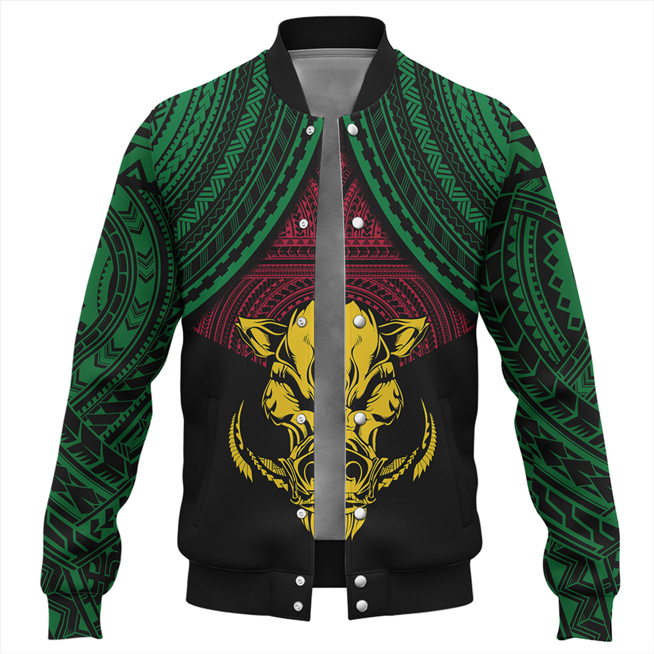 Vanuatu Baseball Jacket Coat Of Arms Tribal