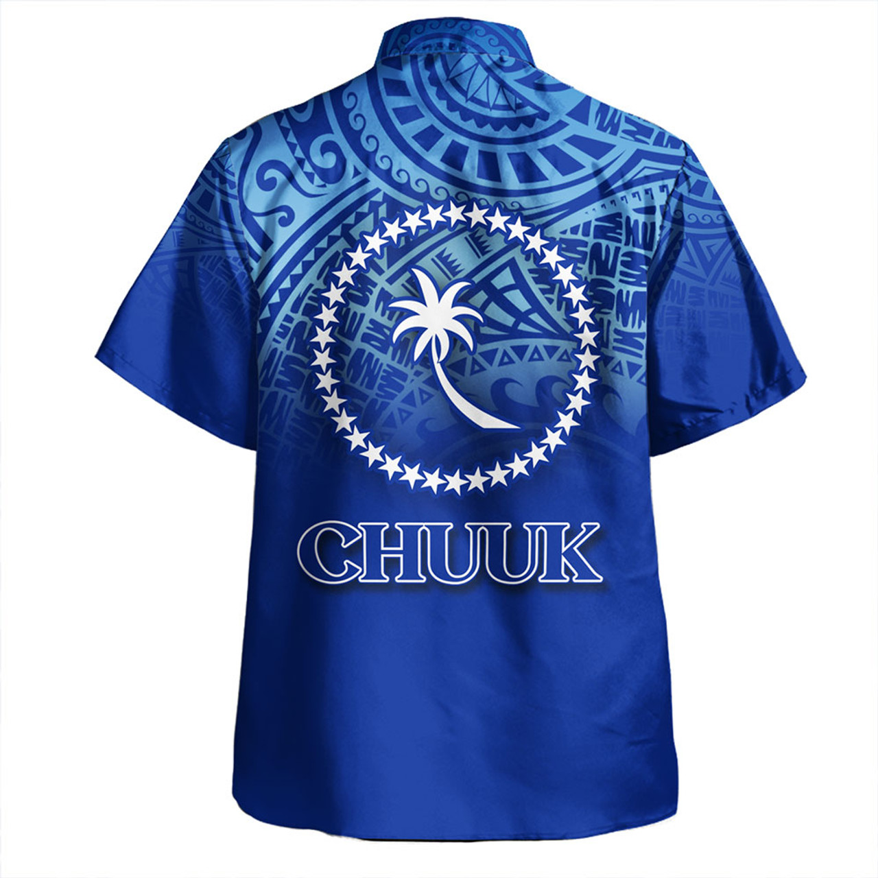 Chuuk State Hawaiian Shirt Flag Color With Traditional Patterns