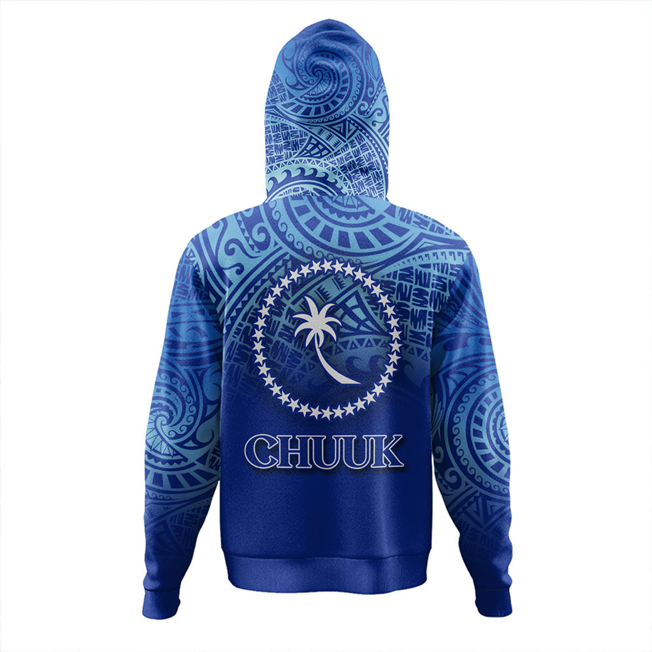 Chuuk State Hoodie Flag Color With Traditional Patterns