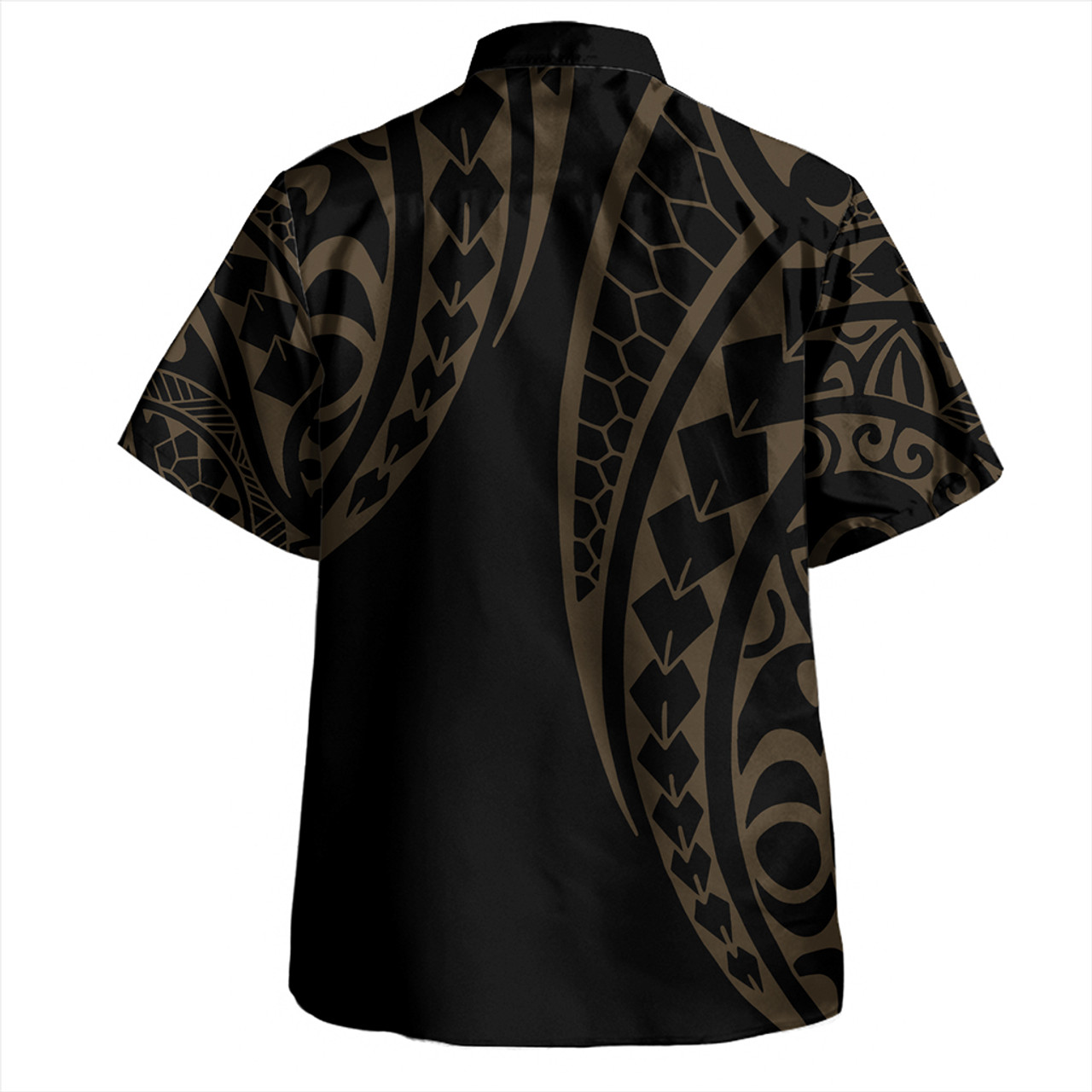 Tuvalu Combo Dress And Shirt Coat Of Arms Kakau Style Gold