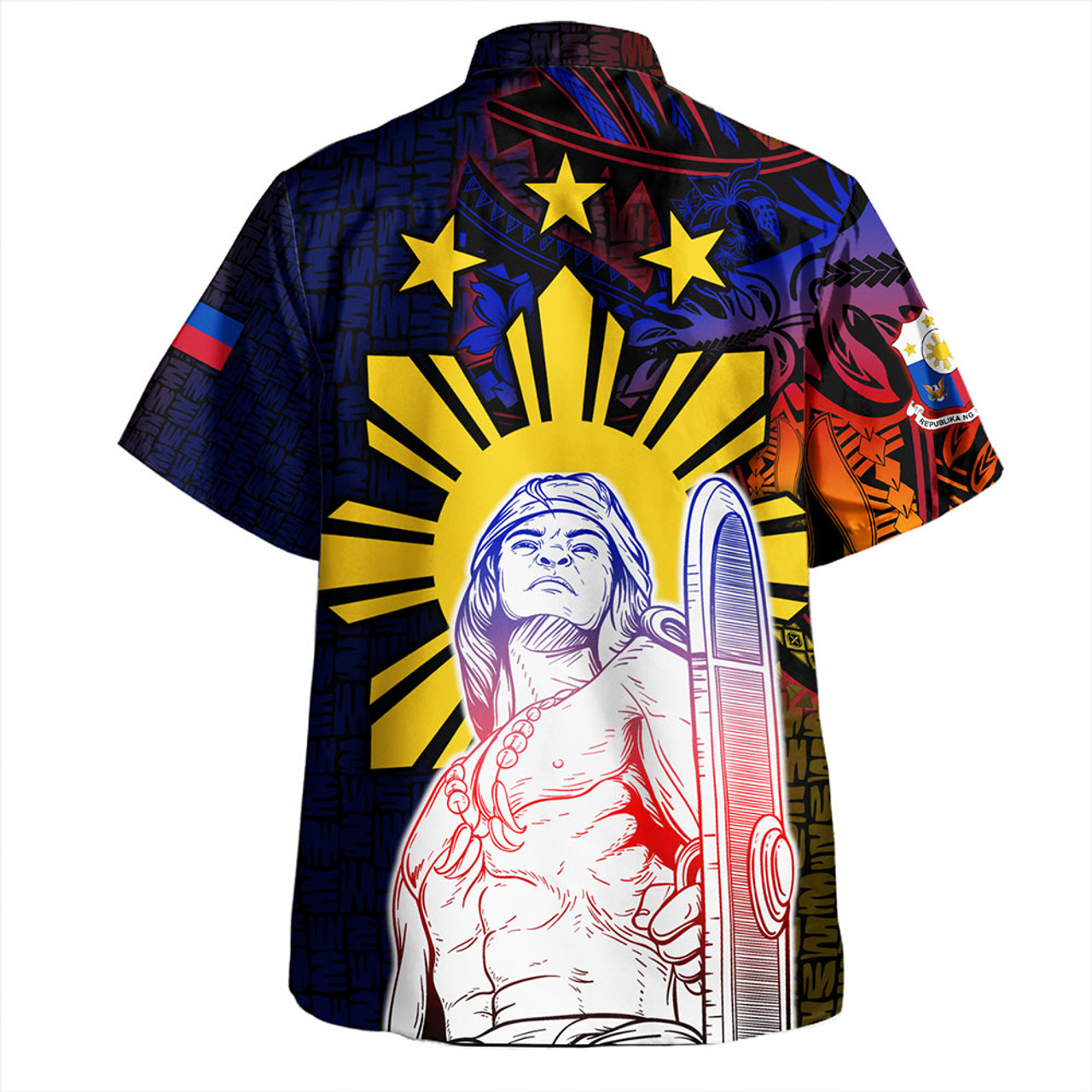 Philippines Filipinos Hawaiian Shirt Lapu-lapu Hero With Seal Filipinos Tribal Patterns
