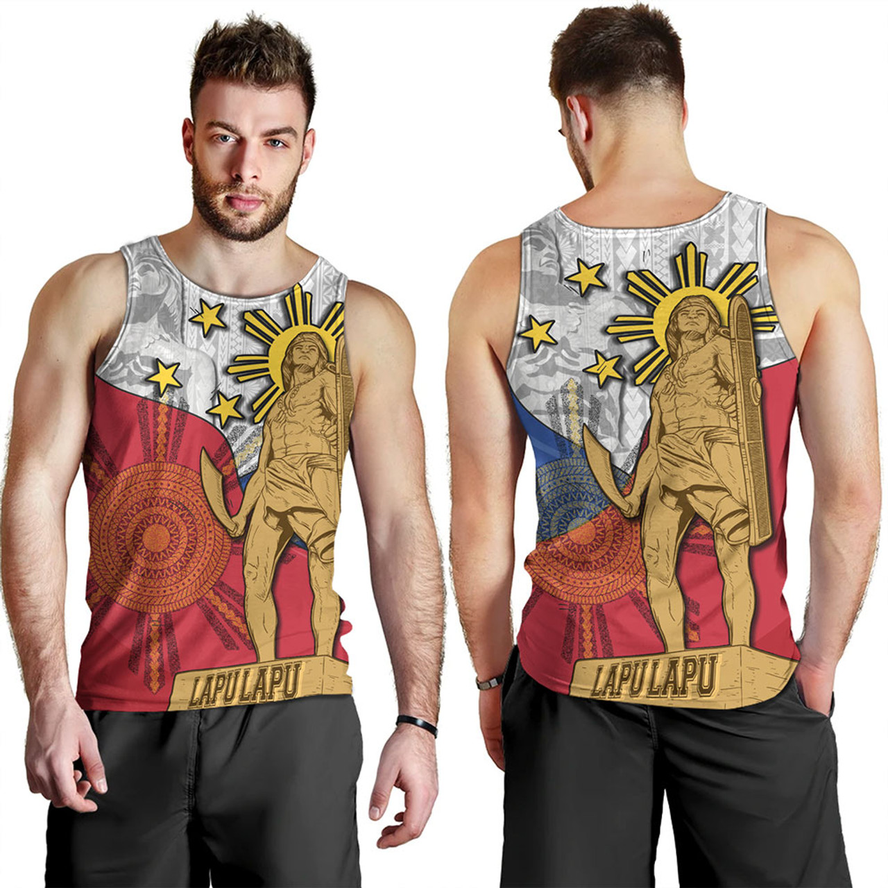 Philippines Filipinos Tank Top Lapu Lapu Heroes With Sun And Flag Tribal Patterns