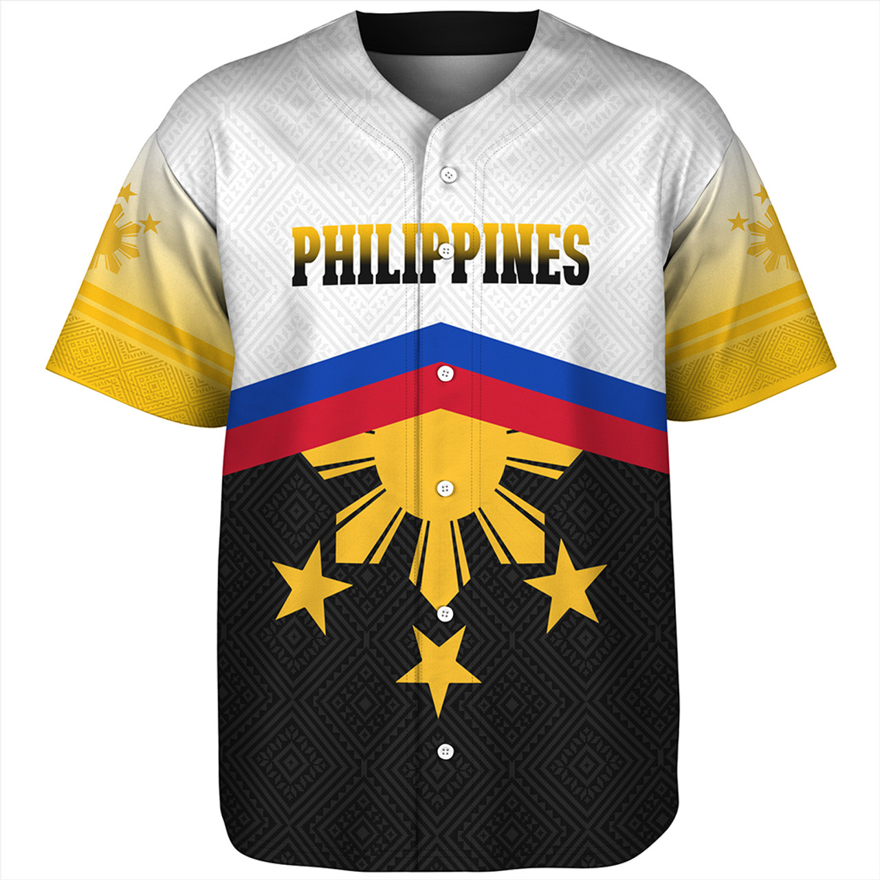 Philippines Filipinos Baseball Shirt Sport Style Pattern Yakan Fabric