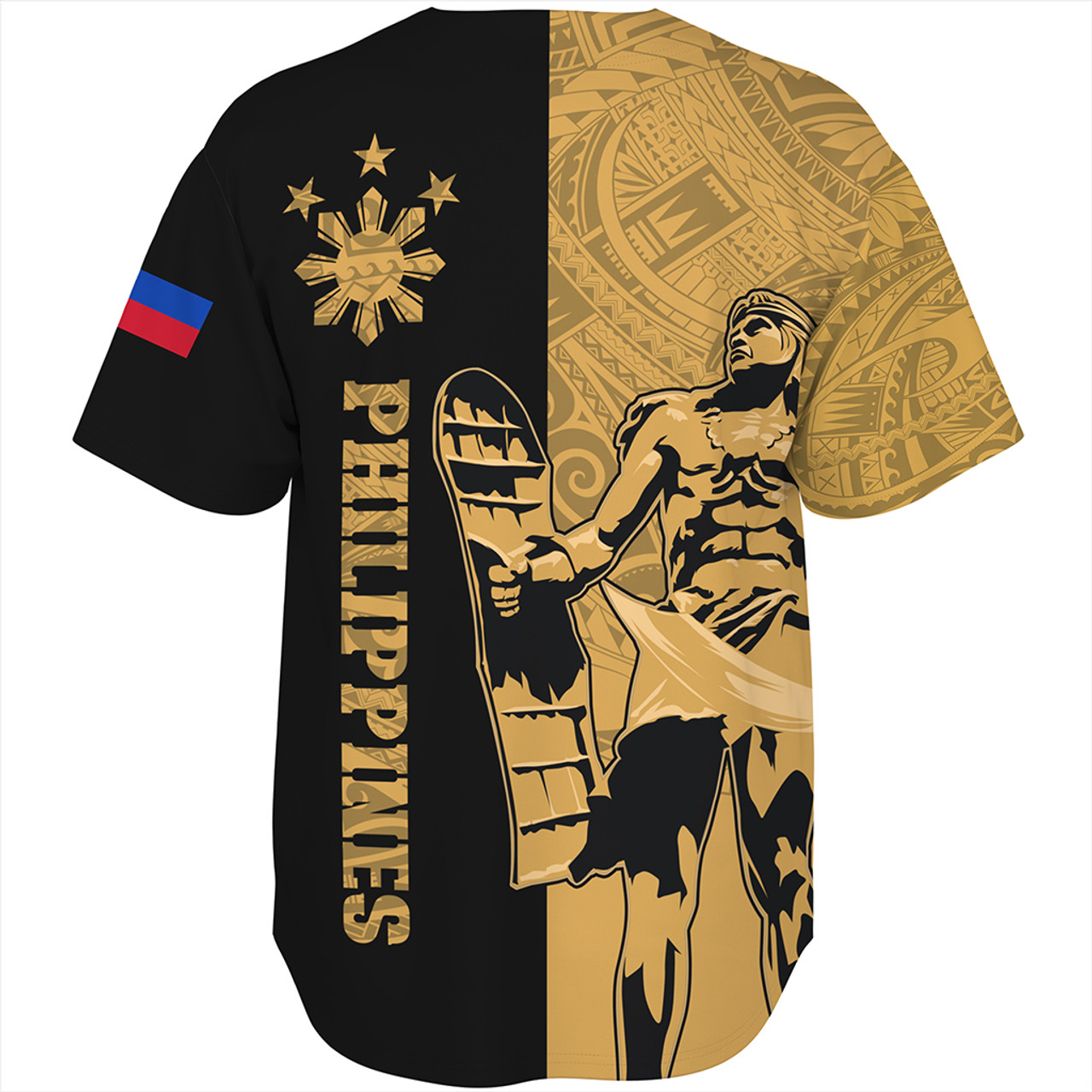 Philippines Filipinos Baseball Shirt Lapu Lapu Star Tribal